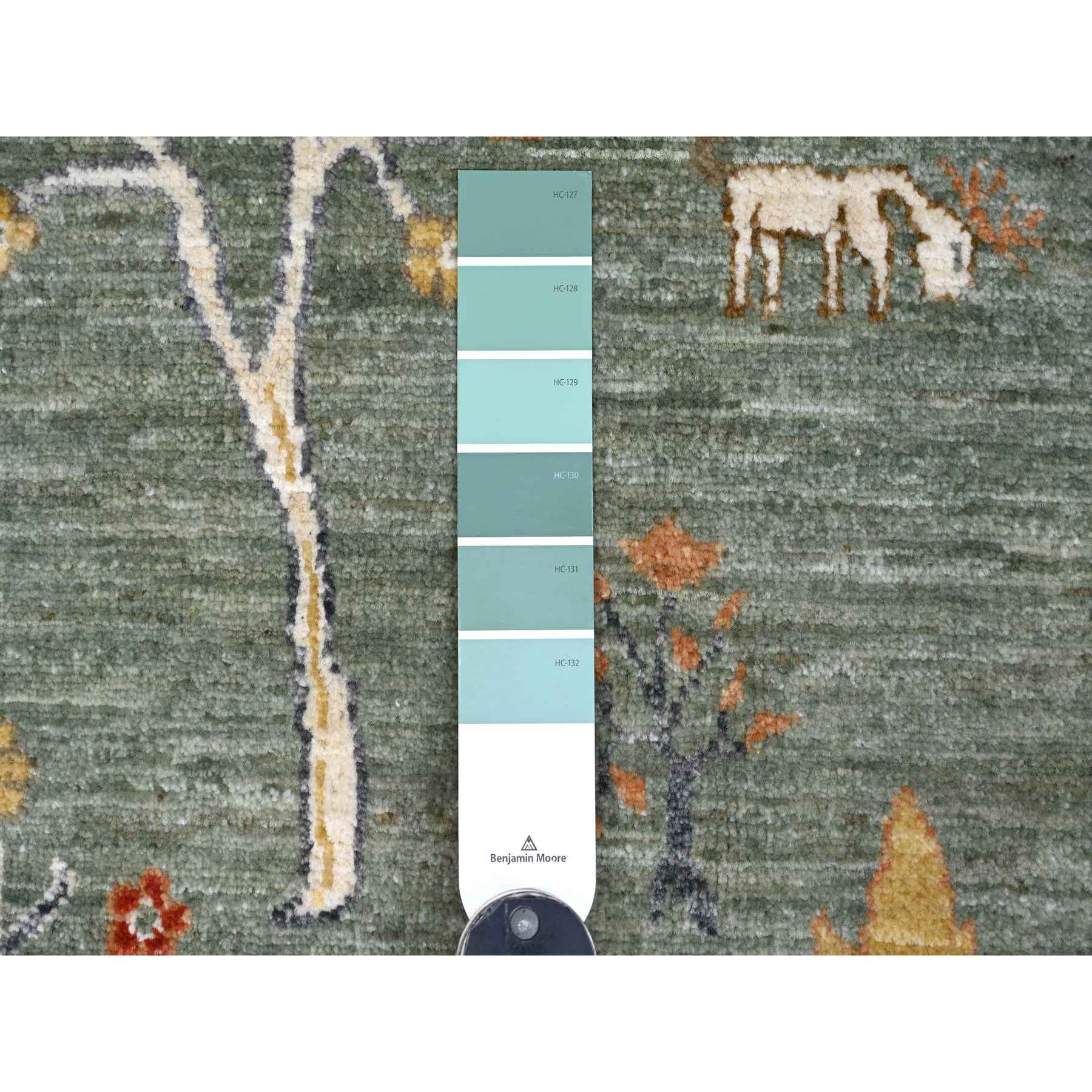 Oushak-And-Peshawar-Hand-Knotted-Rug-109440