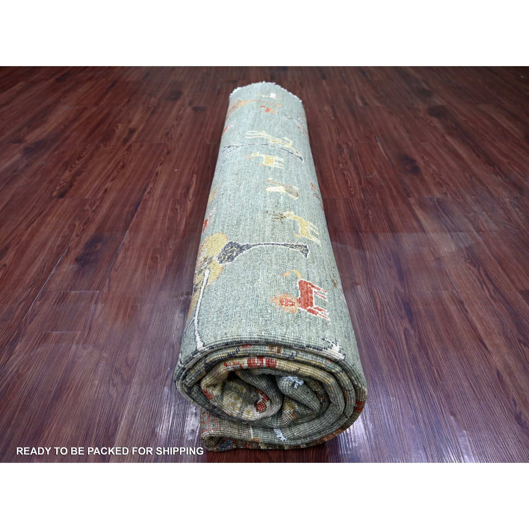 Oushak-And-Peshawar-Hand-Knotted-Rug-109440