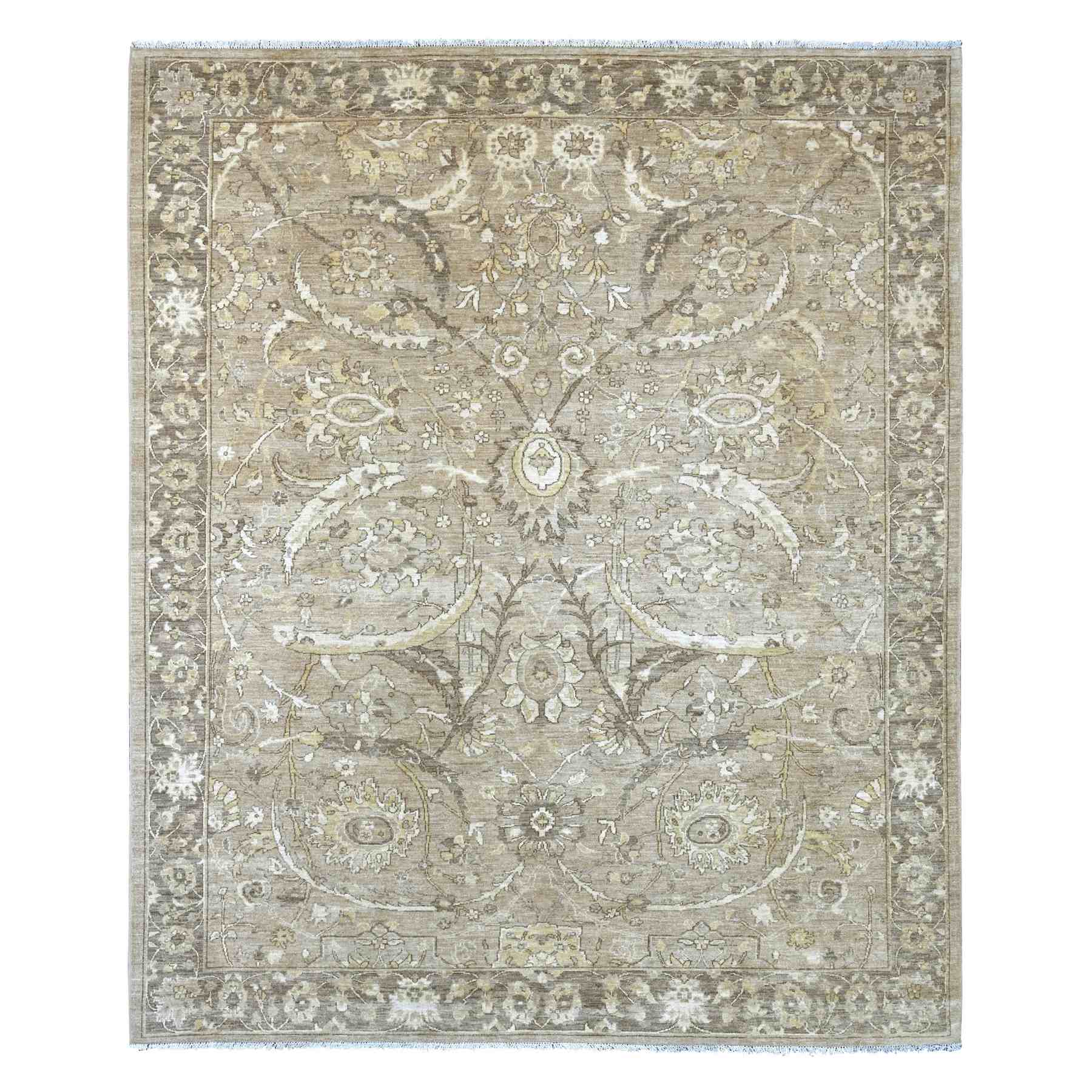 Oushak-And-Peshawar-Hand-Knotted-Rug-109460