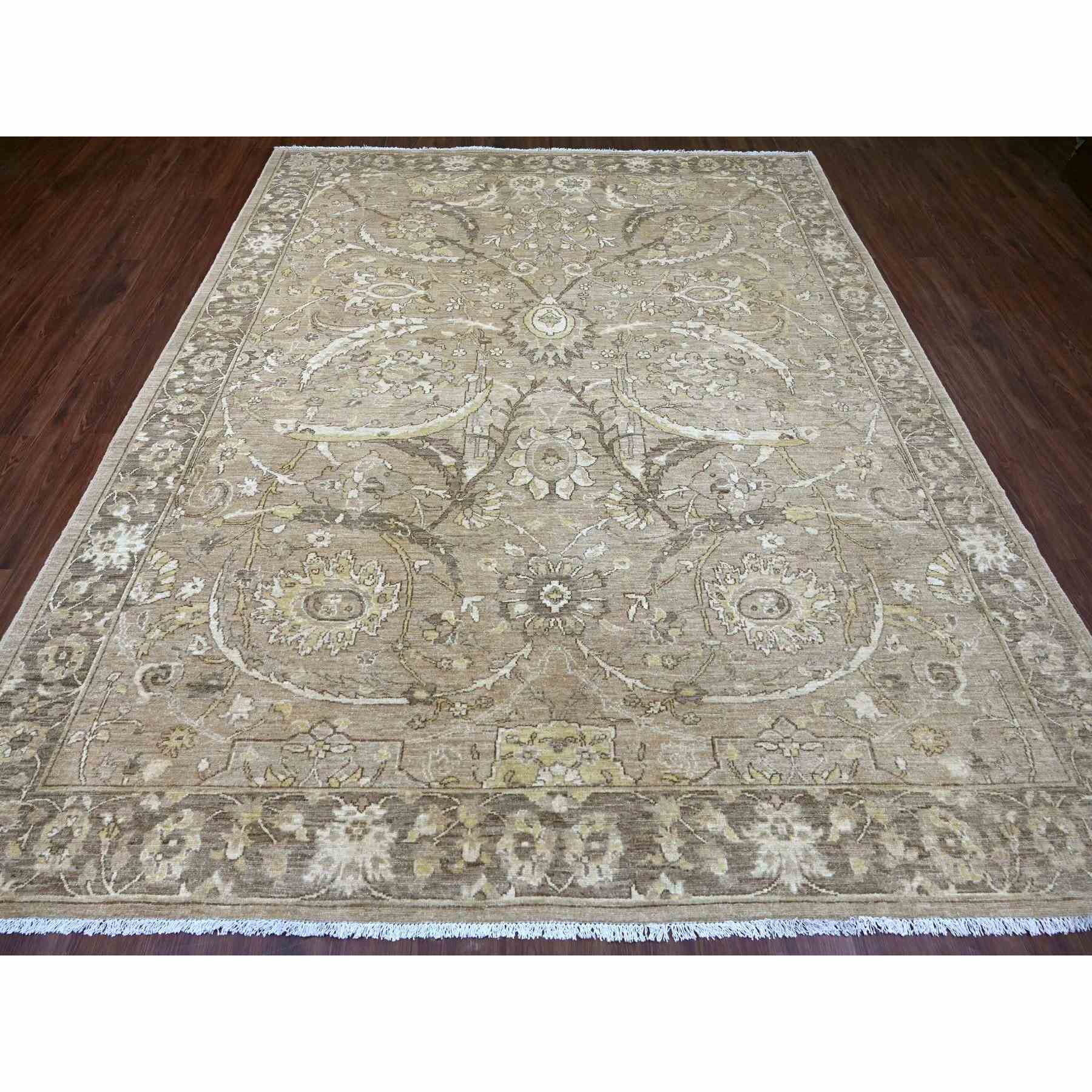 Oushak-And-Peshawar-Hand-Knotted-Rug-109460