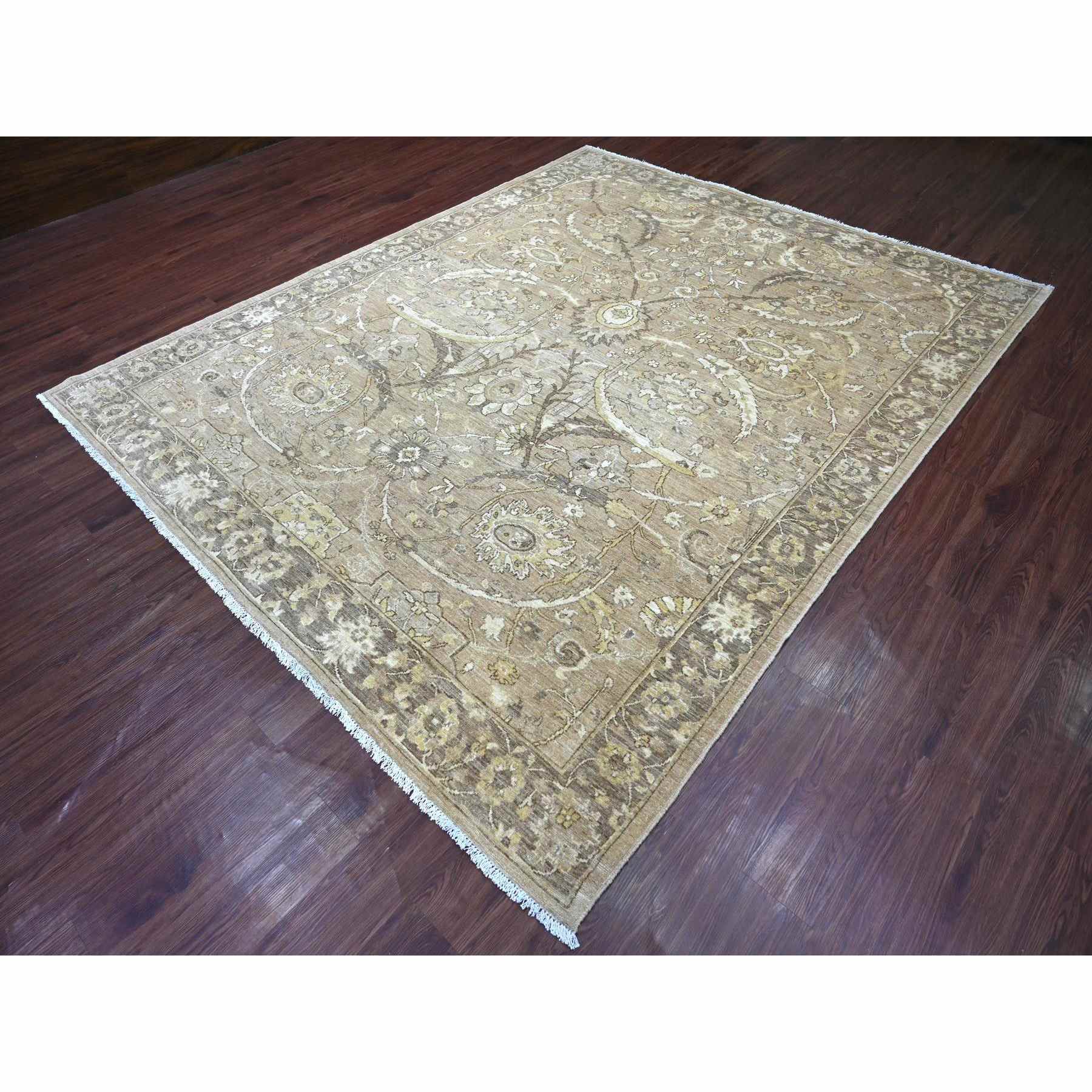 Oushak-And-Peshawar-Hand-Knotted-Rug-109460