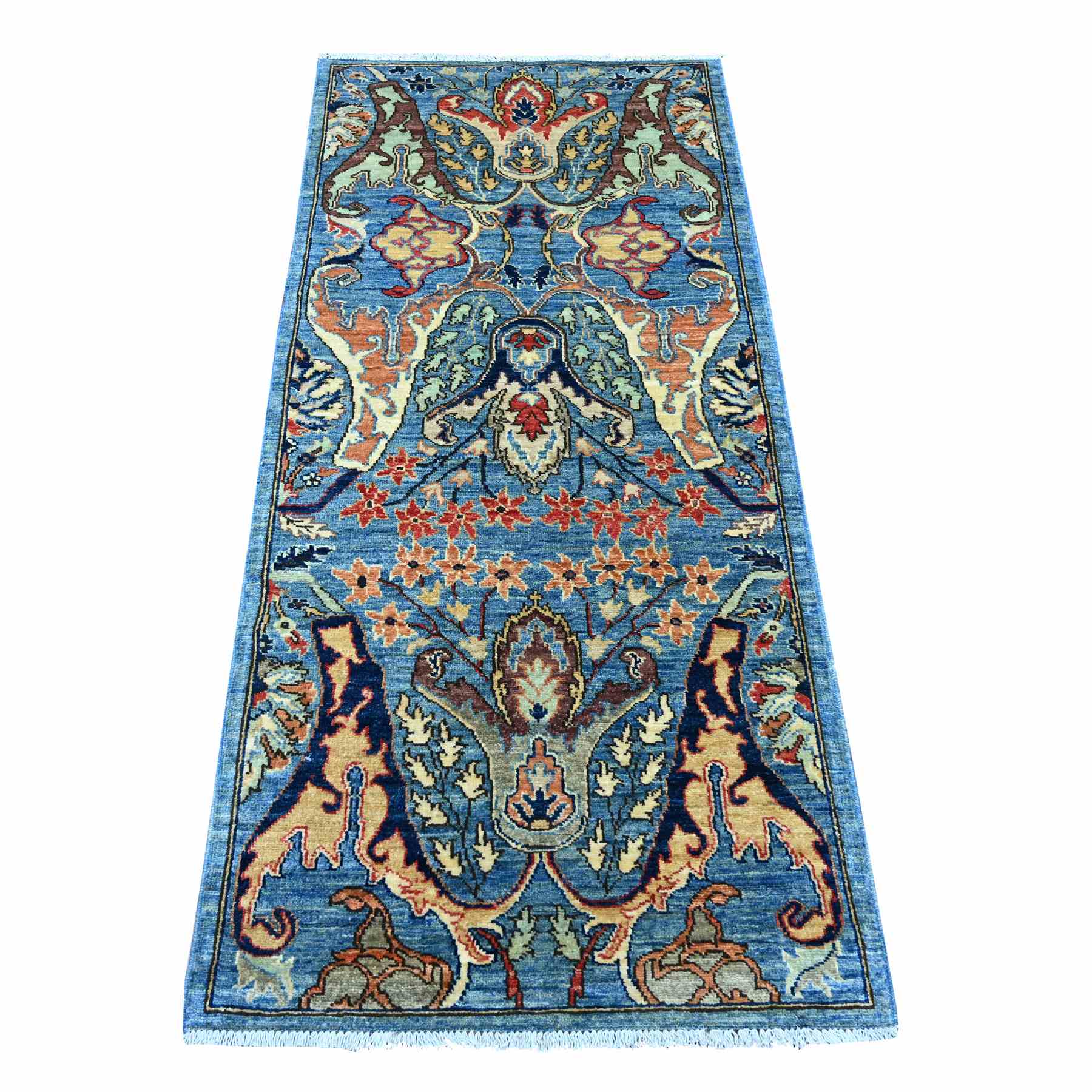 Tribal-Geometric-Hand-Knotted-Rug-107515