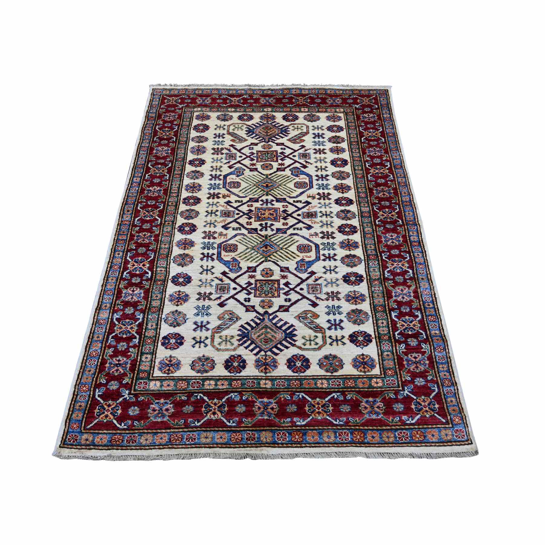 Tribal-Geometric-Hand-Knotted-Rug-107770