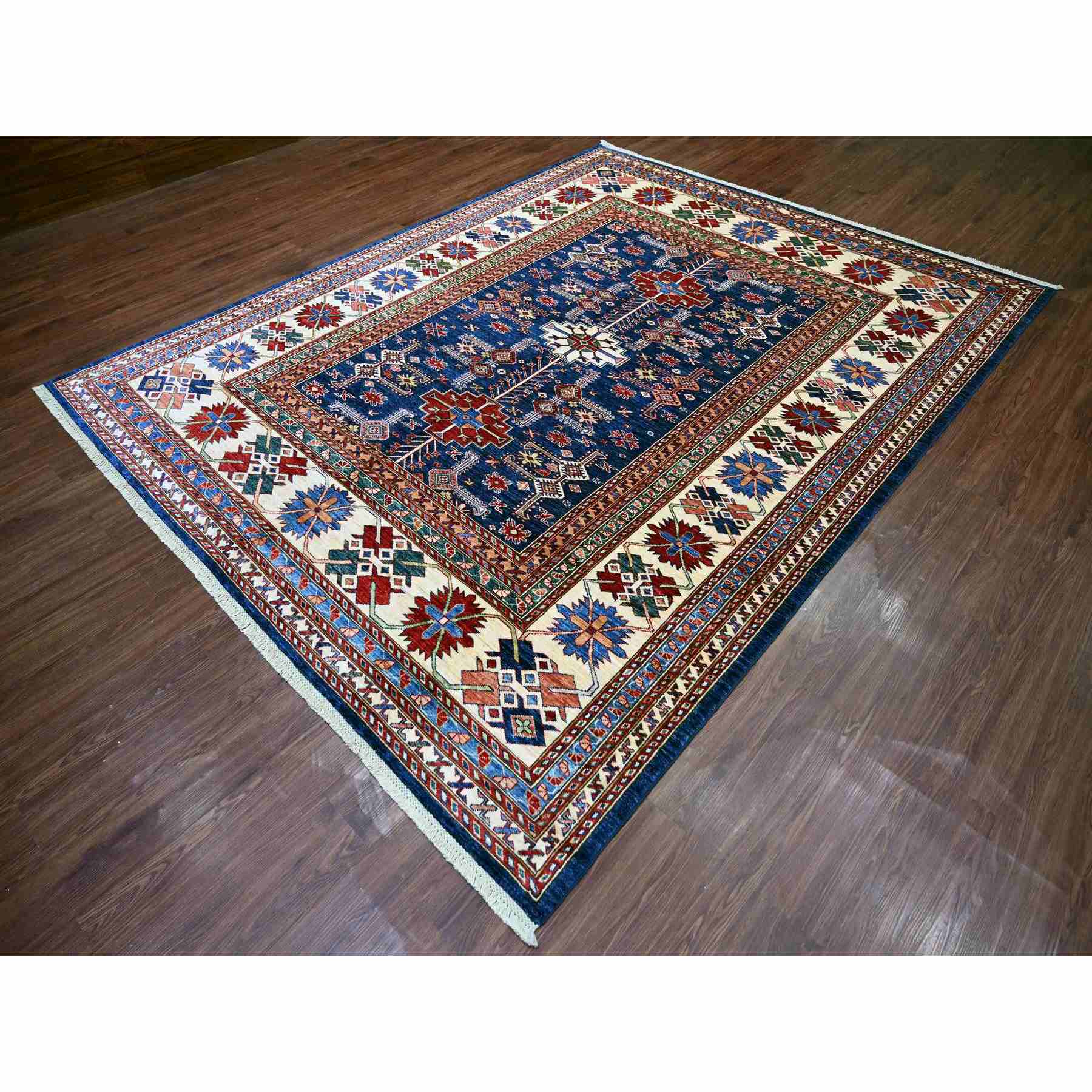Tribal-Geometric-Hand-Knotted-Rug-108110