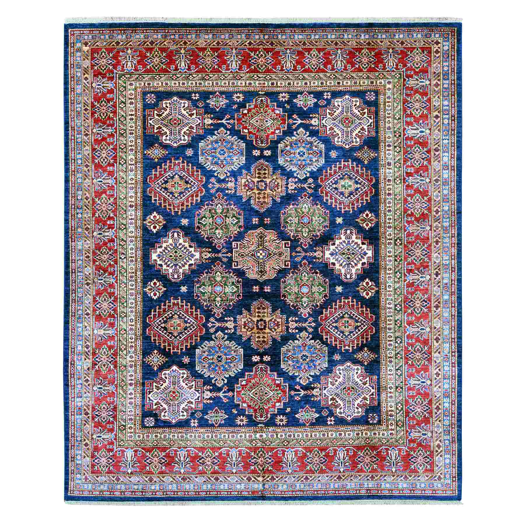 Tribal-Geometric-Hand-Knotted-Rug-108125