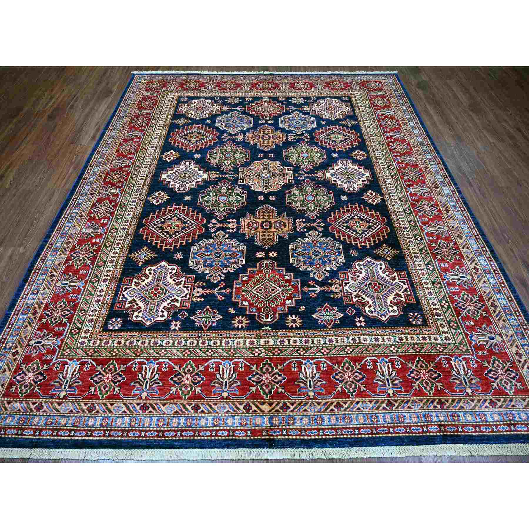 Tribal-Geometric-Hand-Knotted-Rug-108125