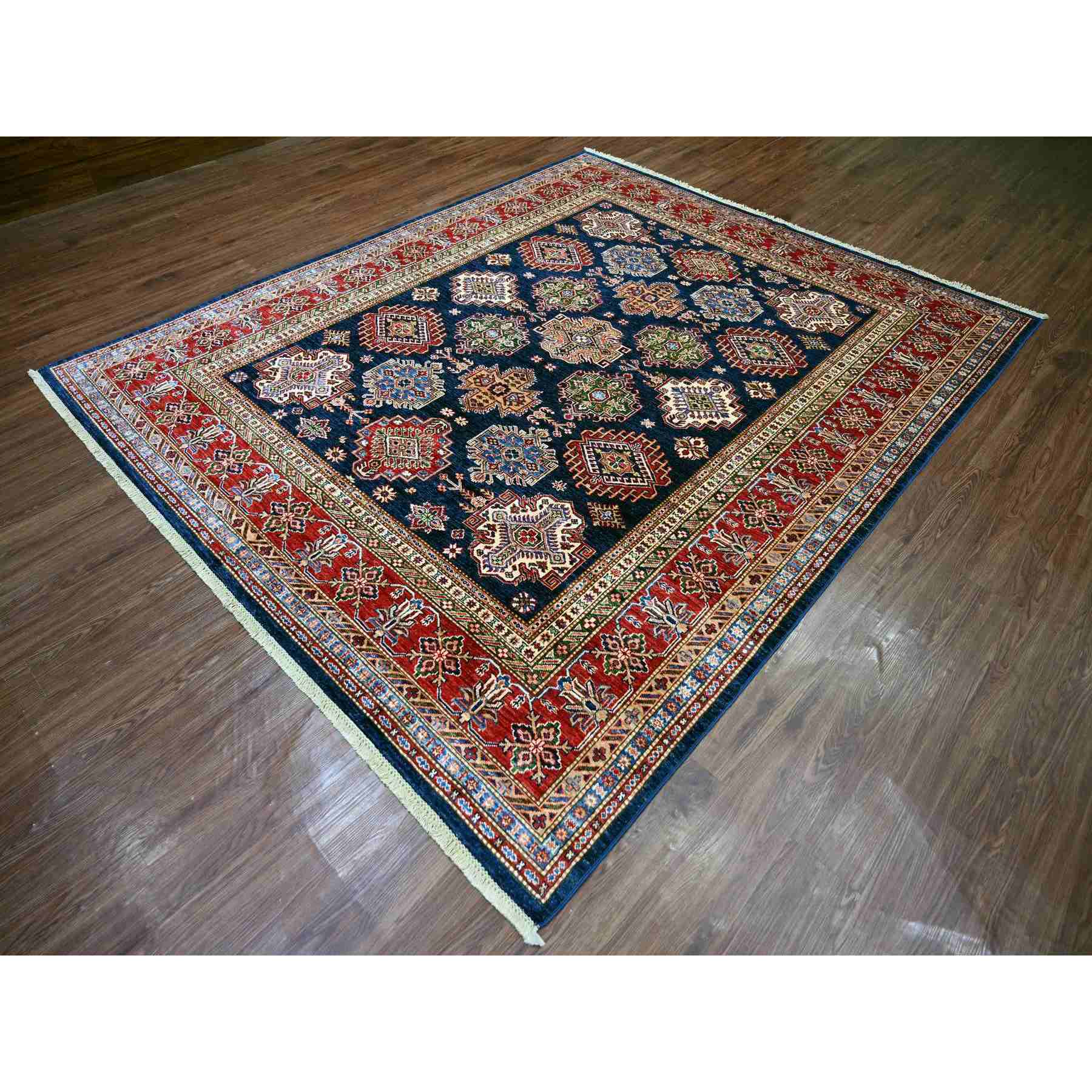 Tribal-Geometric-Hand-Knotted-Rug-108125