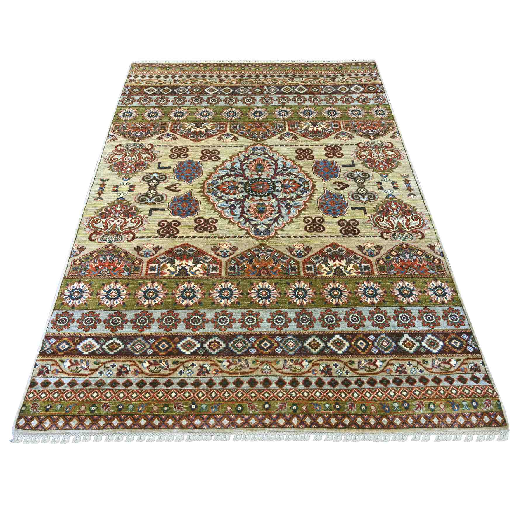 Tribal-Geometric-Hand-Knotted-Rug-108225