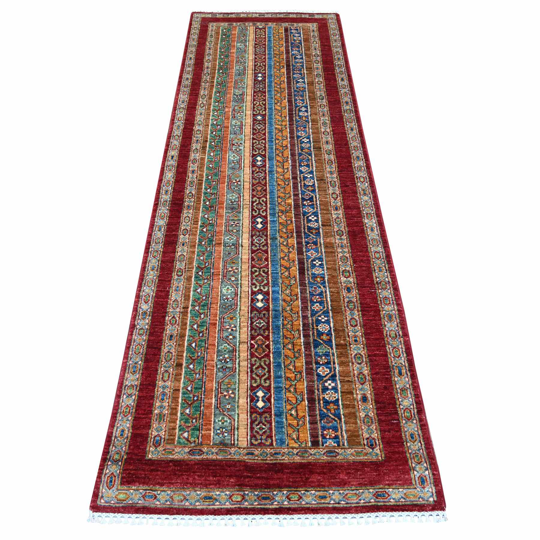 Tribal-Geometric-Hand-Knotted-Rug-108325