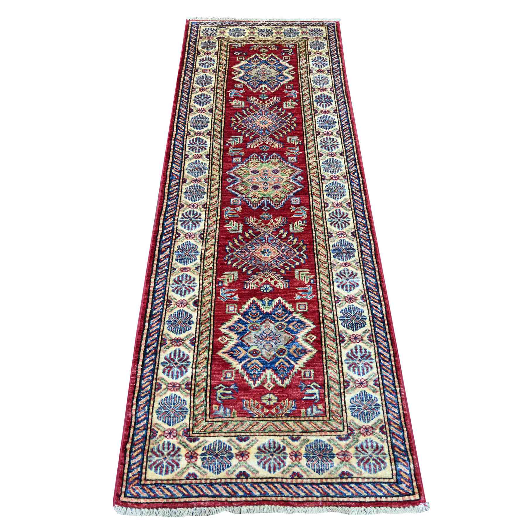 Tribal-Geometric-Hand-Knotted-Rug-108335