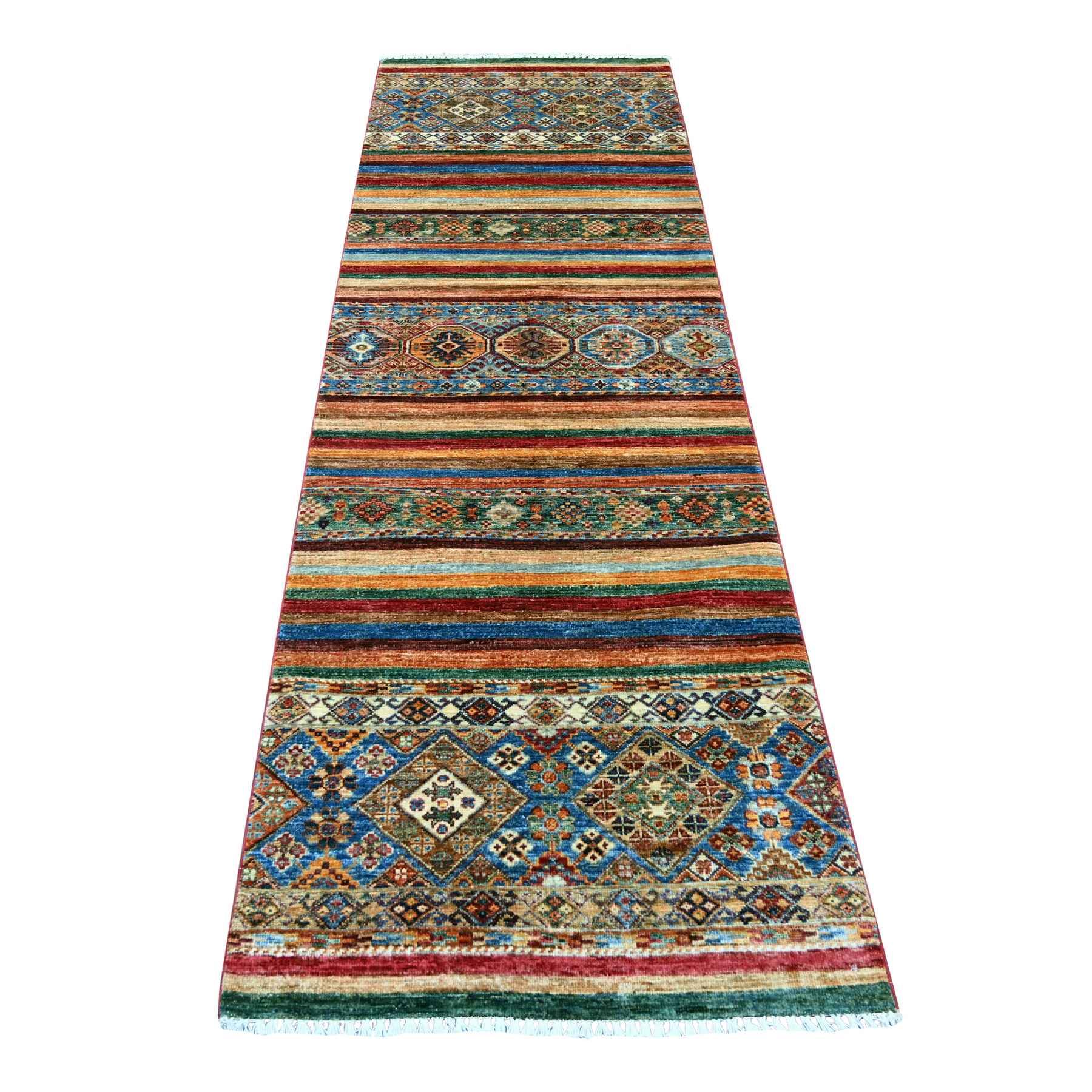 Tribal-Geometric-Hand-Knotted-Rug-108360