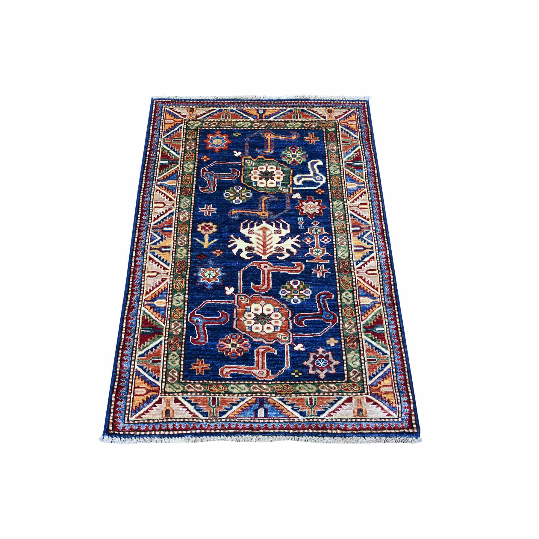 Tribal-Geometric-Hand-Knotted-Rug-108380