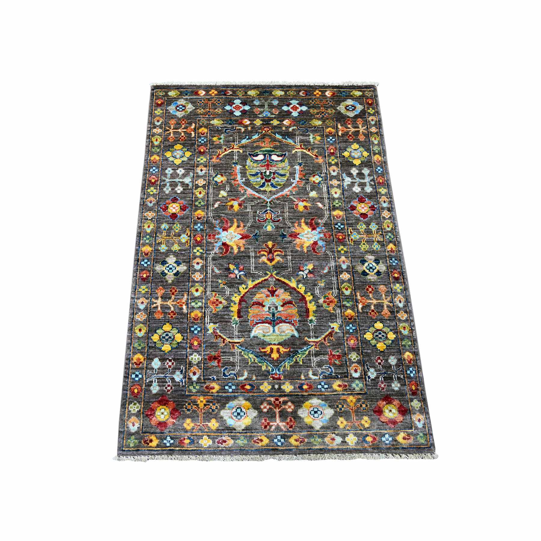 Tribal-Geometric-Hand-Knotted-Rug-108410