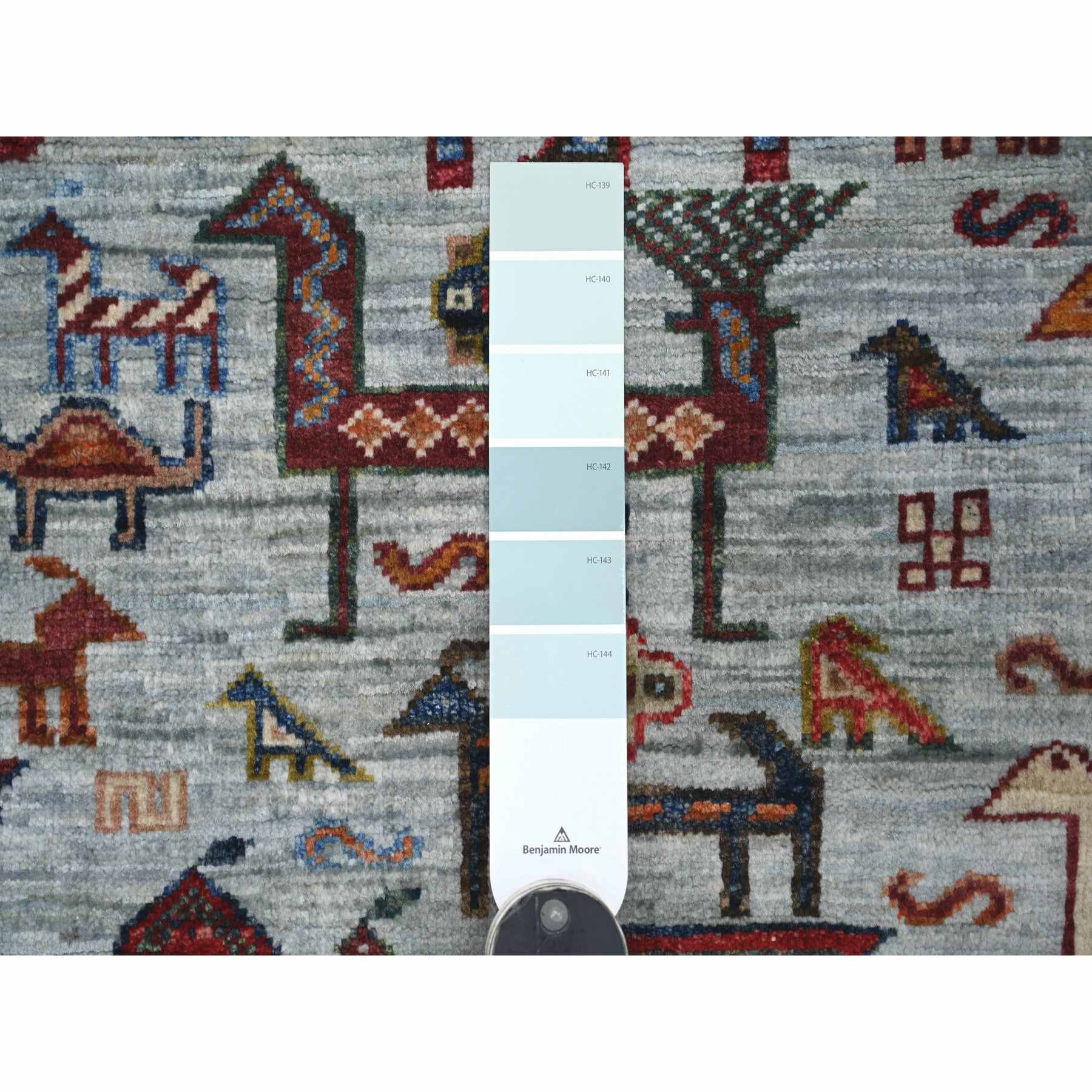 Tribal-Geometric-Hand-Knotted-Rug-108605
