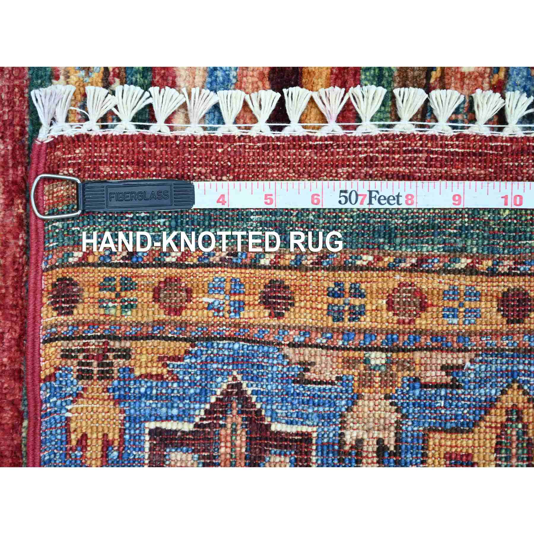 Tribal-Geometric-Hand-Knotted-Rug-108640