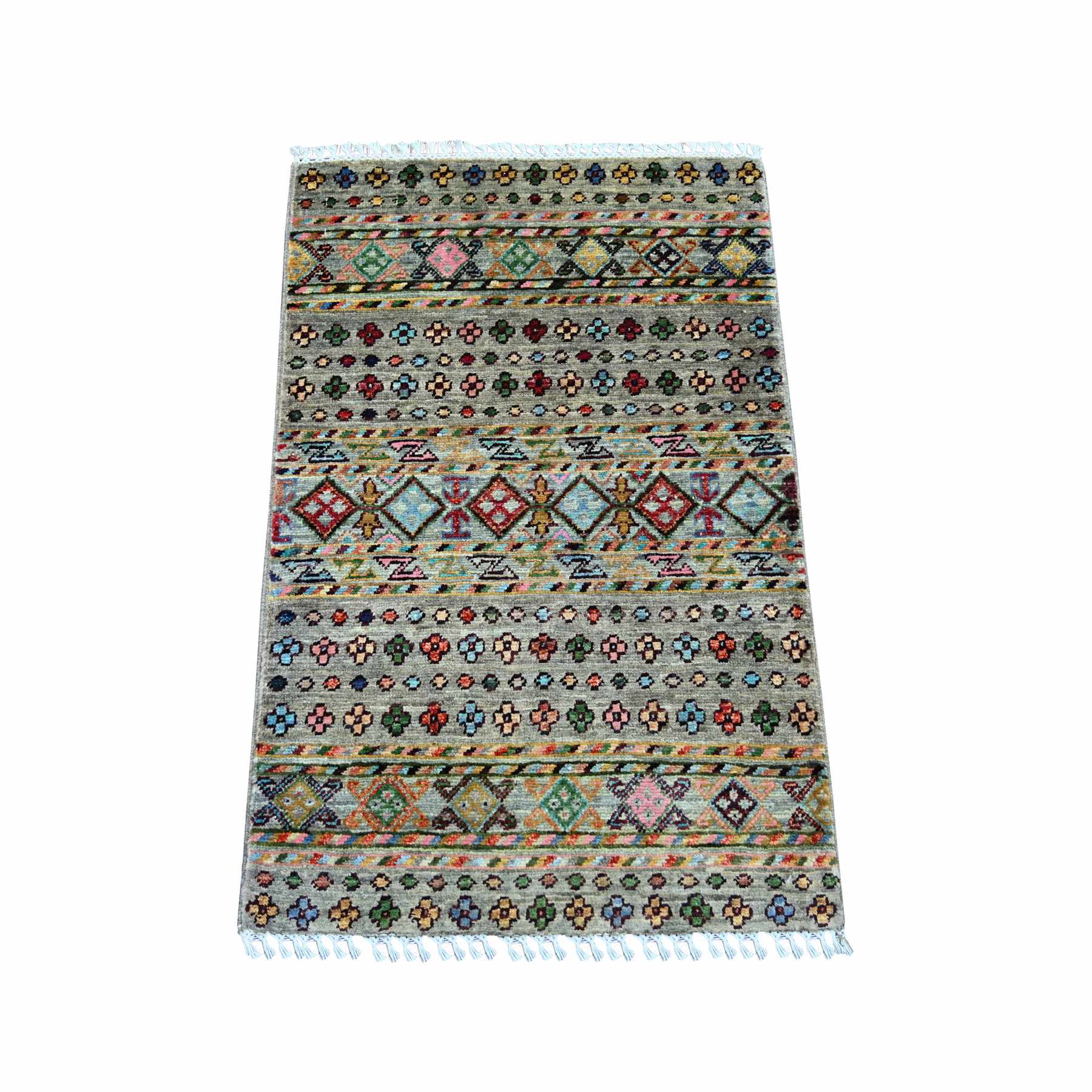 Tribal-Geometric-Hand-Knotted-Rug-108650