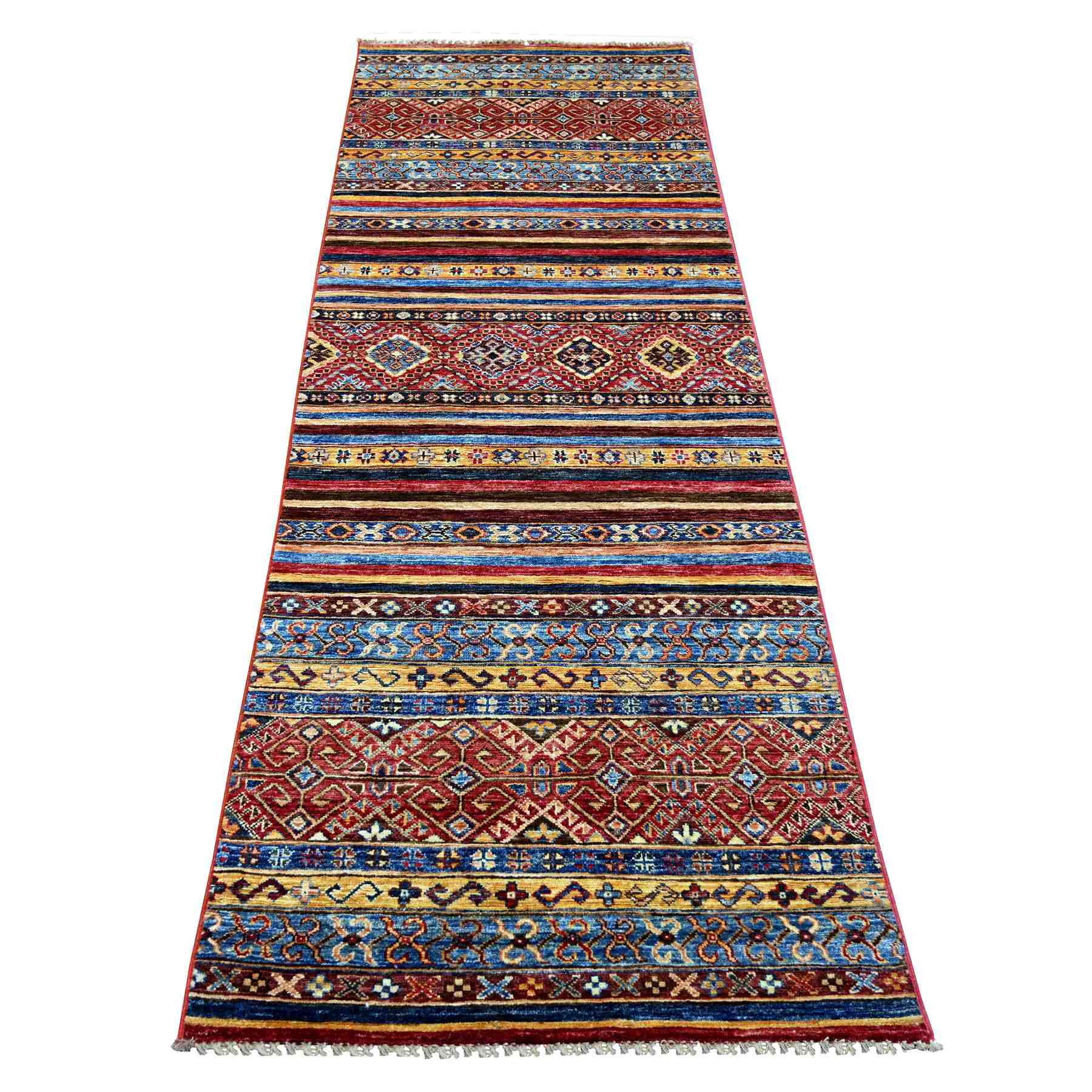 Tribal-Geometric-Hand-Knotted-Rug-108730