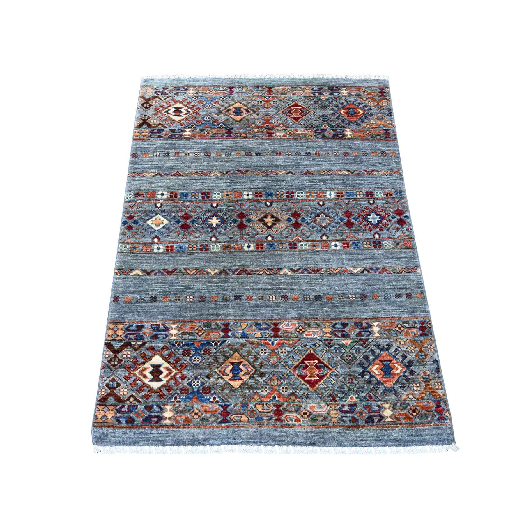 Tribal-Geometric-Hand-Knotted-Rug-109065