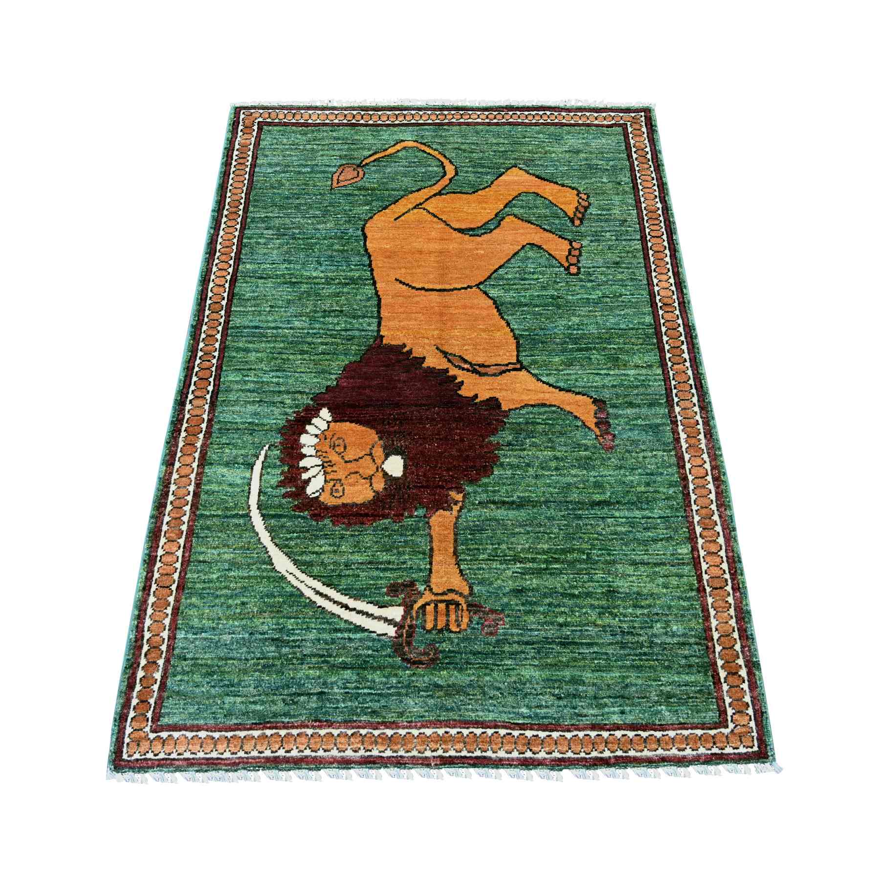 Tribal-Geometric-Hand-Knotted-Rug-109105