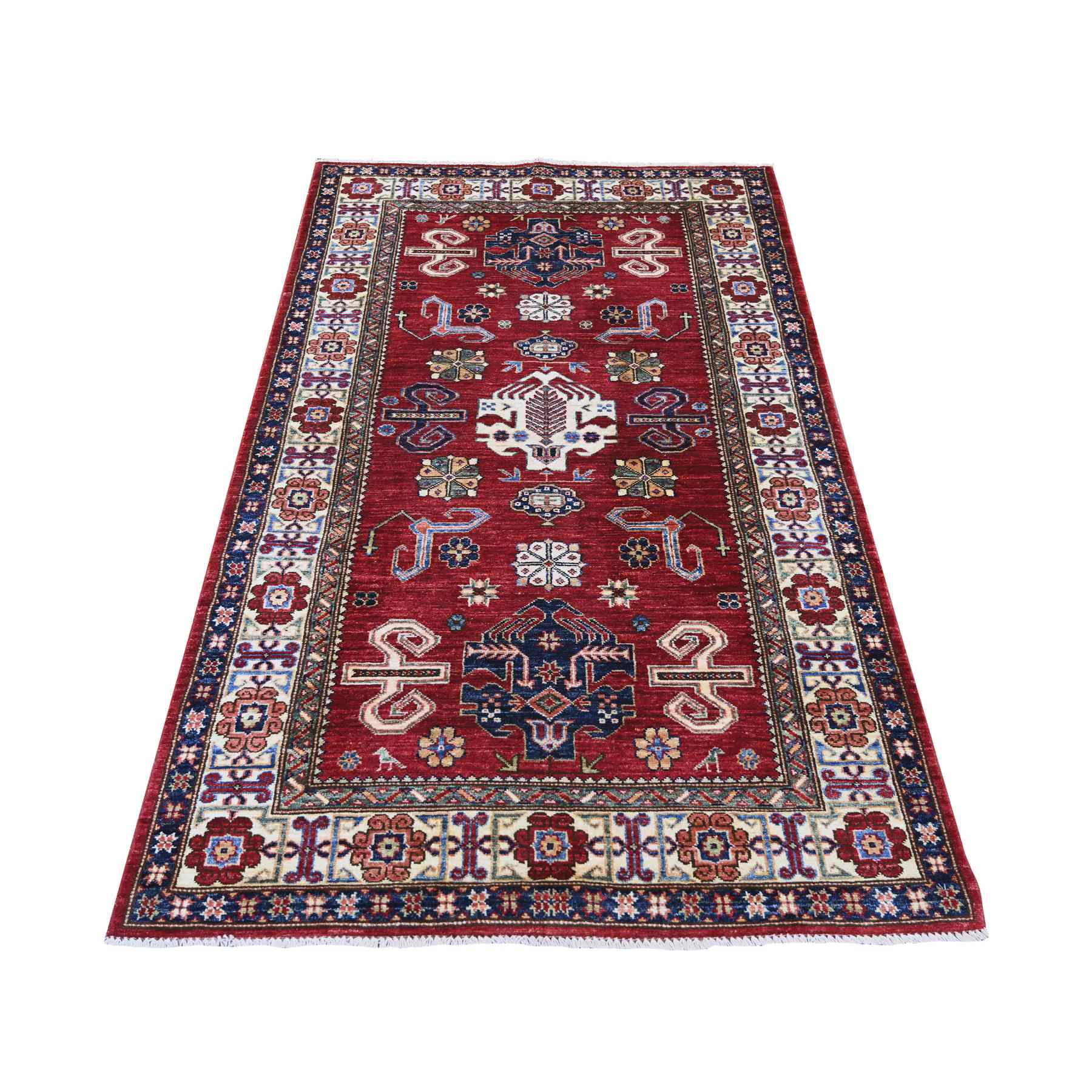 Tribal-Geometric-Hand-Knotted-Rug-109245