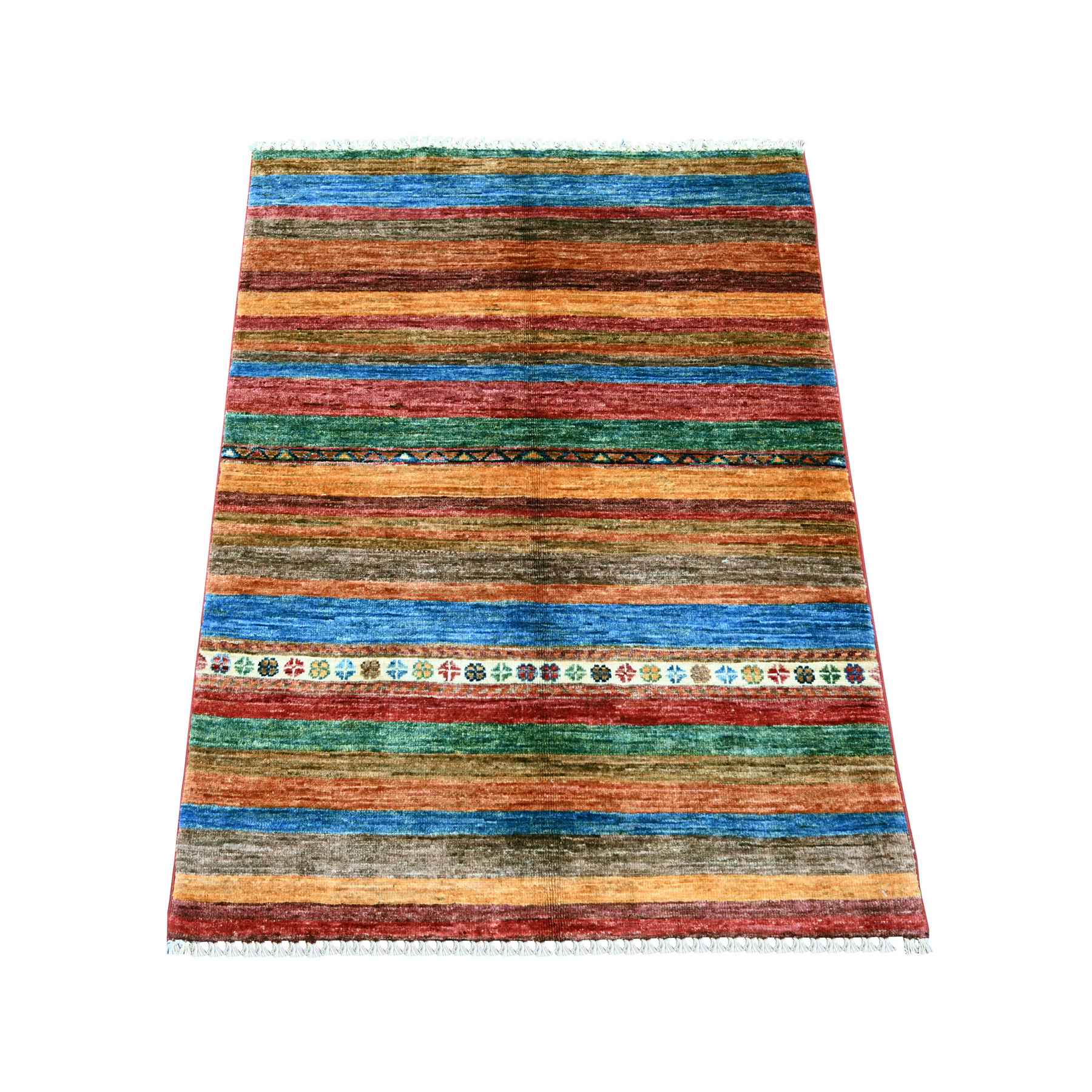 Tribal-Geometric-Hand-Knotted-Rug-109250