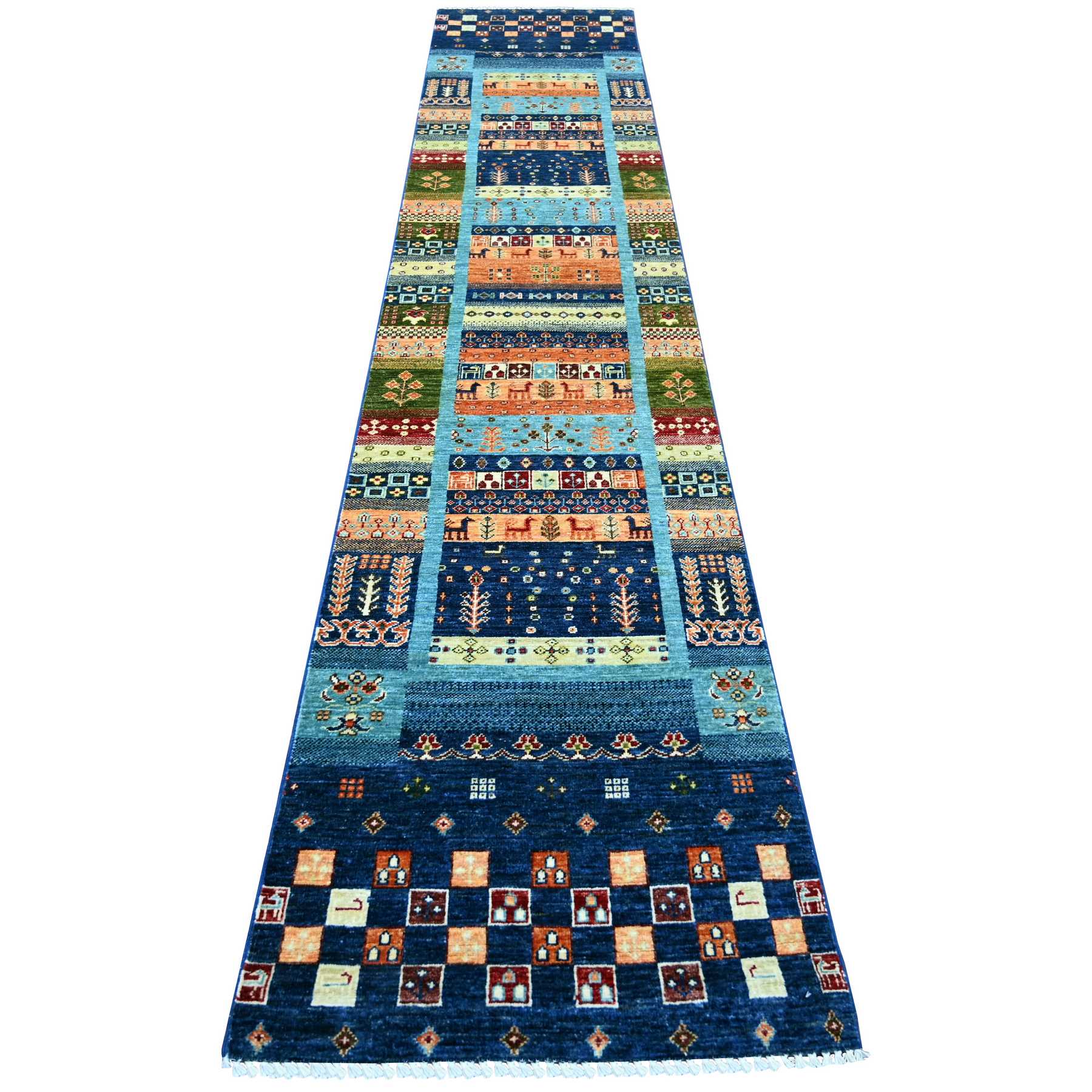 Tribal-Geometric-Hand-Knotted-Rug-109335