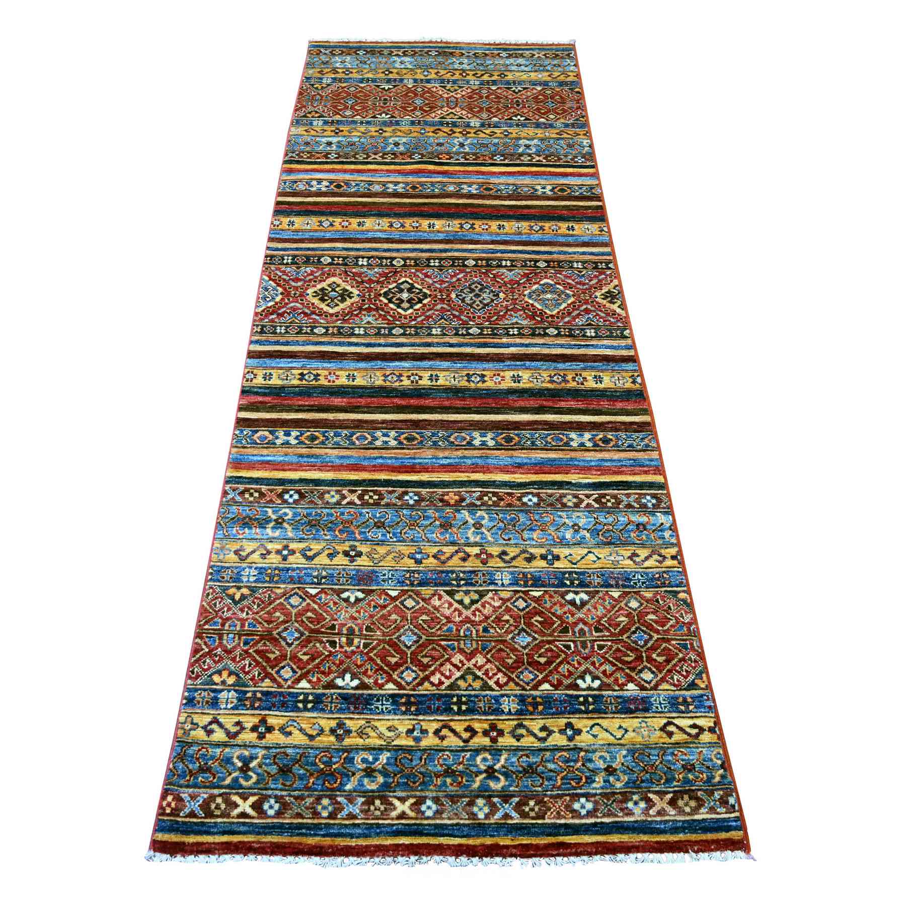 Tribal-Geometric-Hand-Knotted-Rug-109340