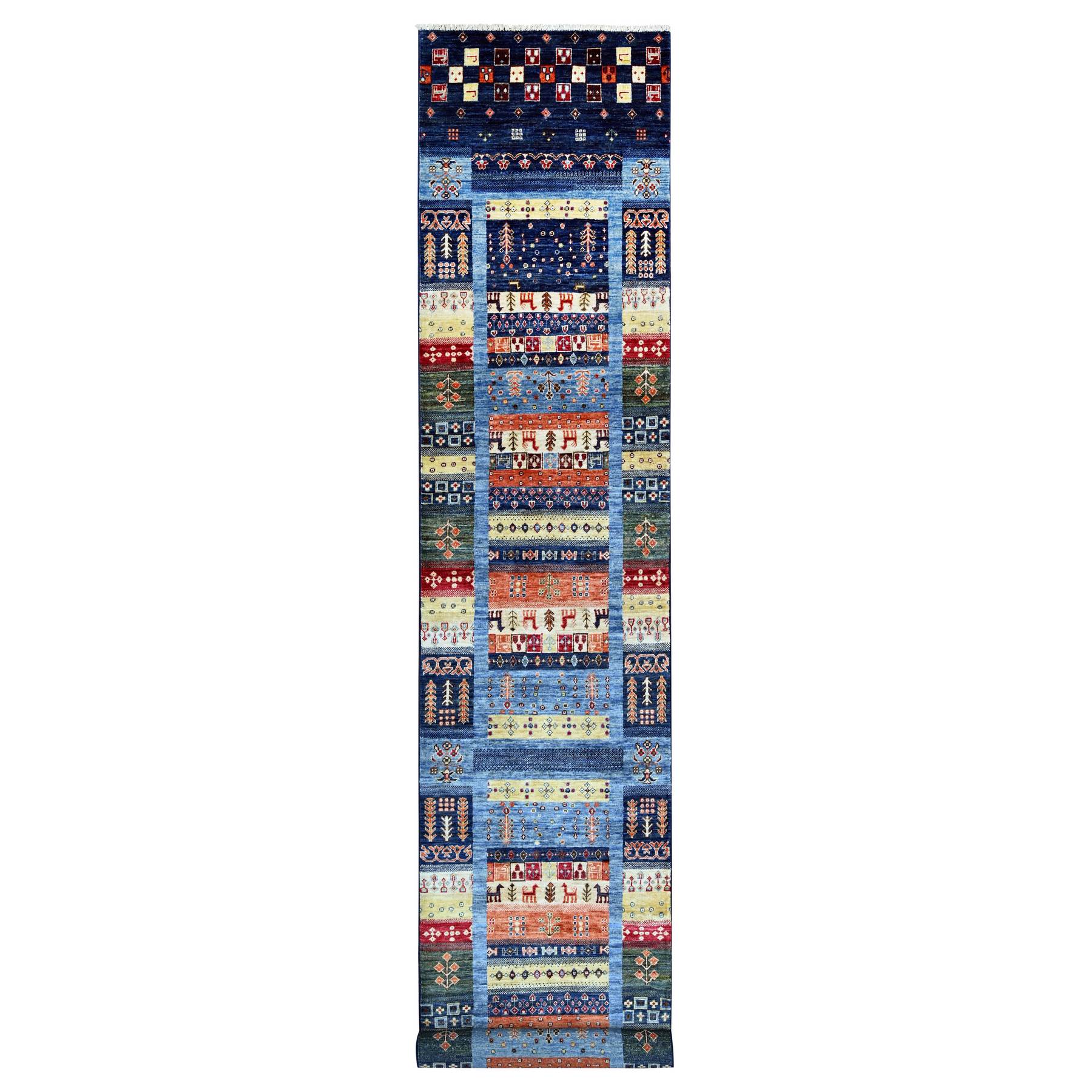 Tribal-Geometric-Hand-Knotted-Rug-109535