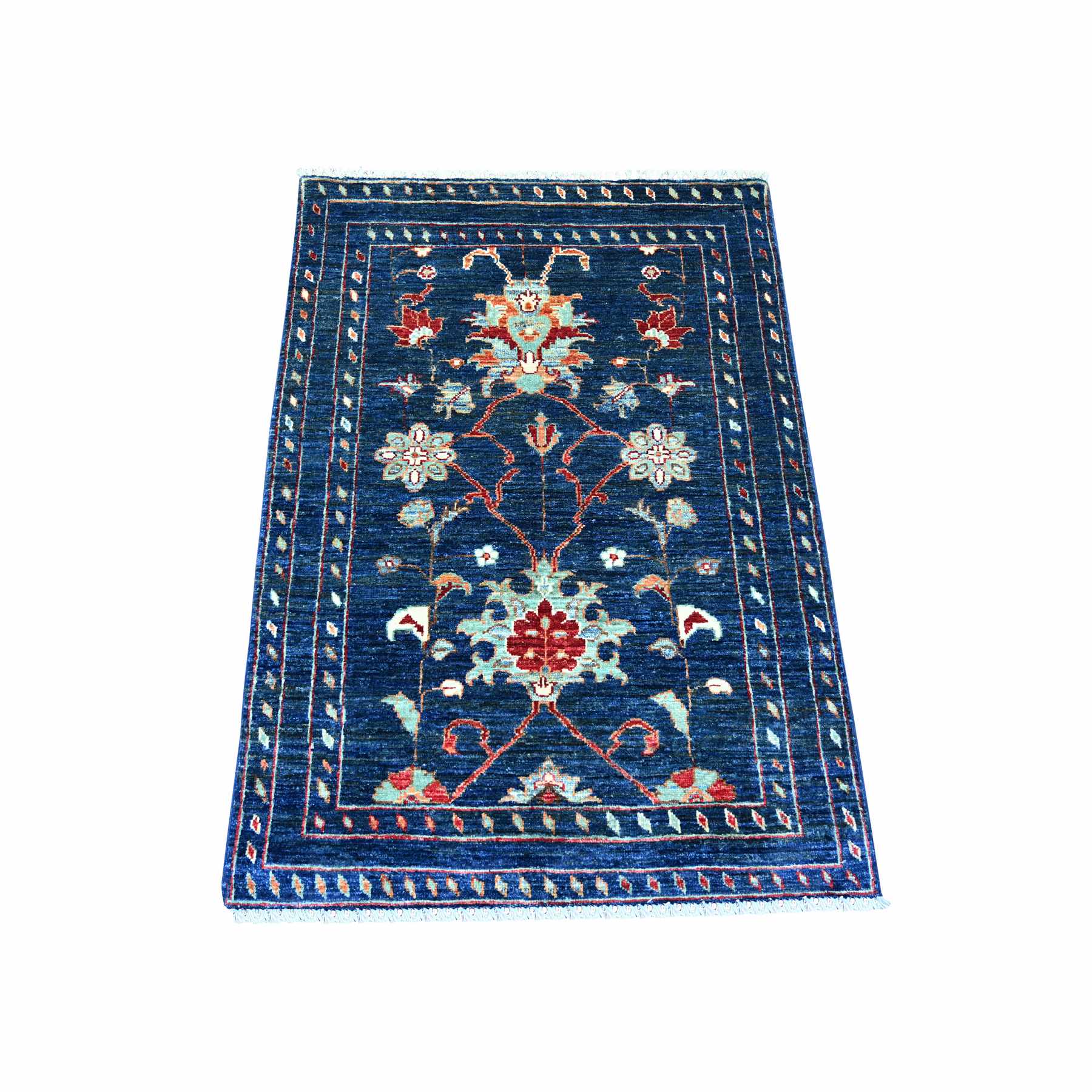 Tribal-Geometric-Hand-Knotted-Rug-109545