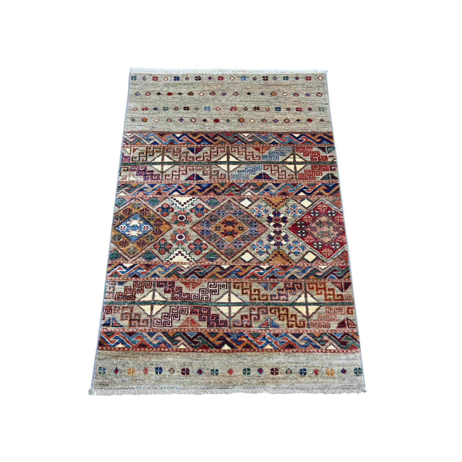 Tribal-Geometric-Hand-Knotted-Rug-109565