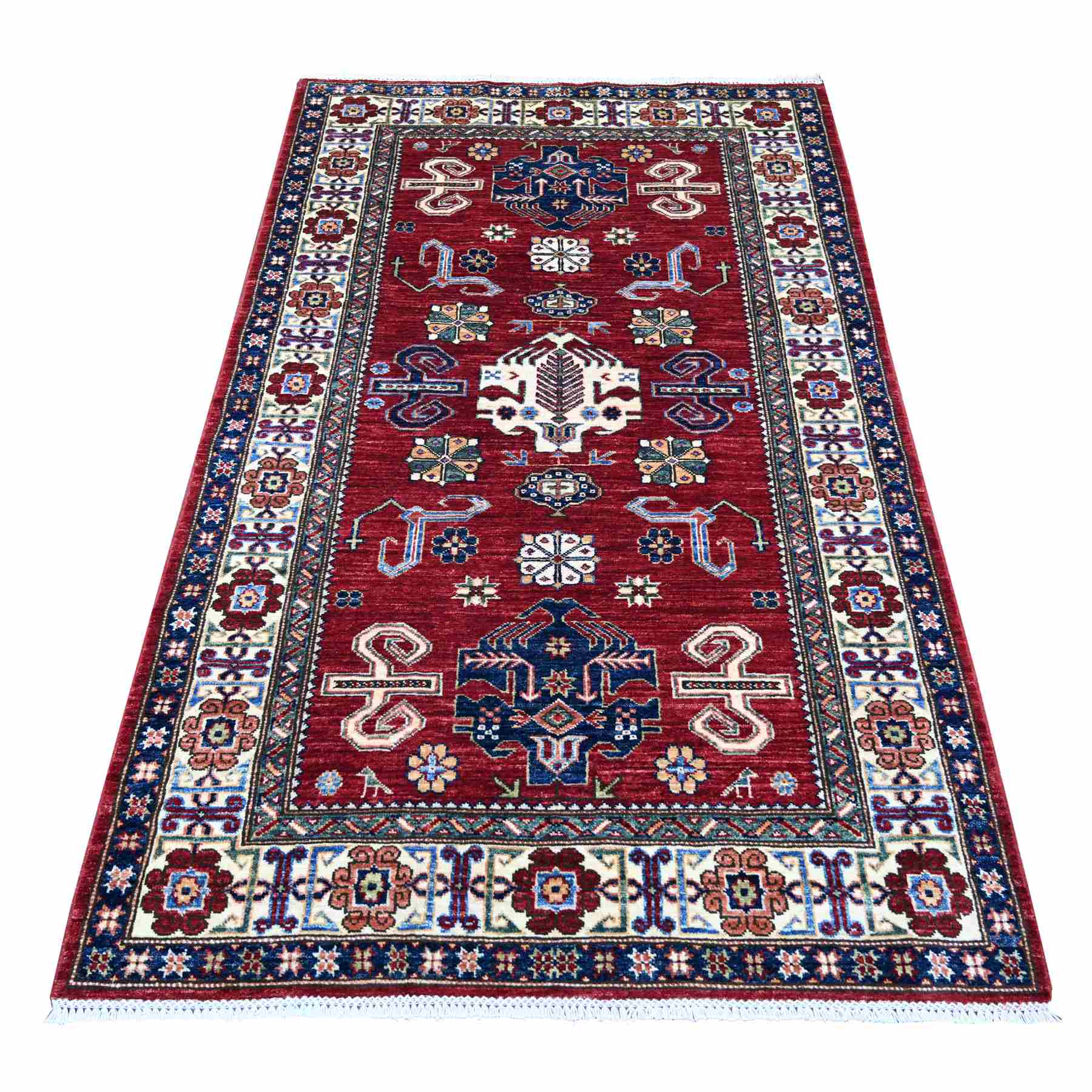Tribal-Geometric-Hand-Knotted-Rug-109830