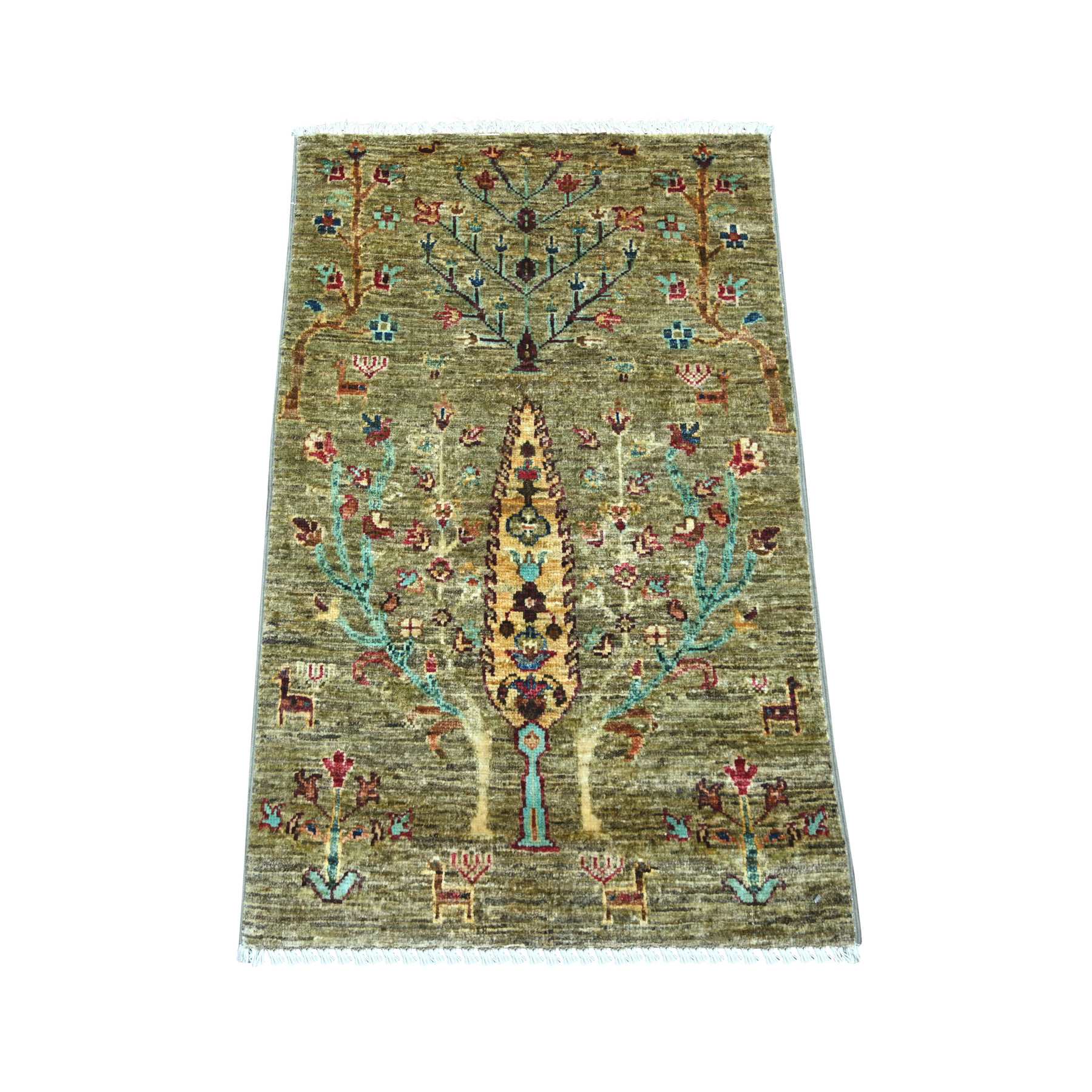 Tribal-Geometric-Hand-Knotted-Rug-109865