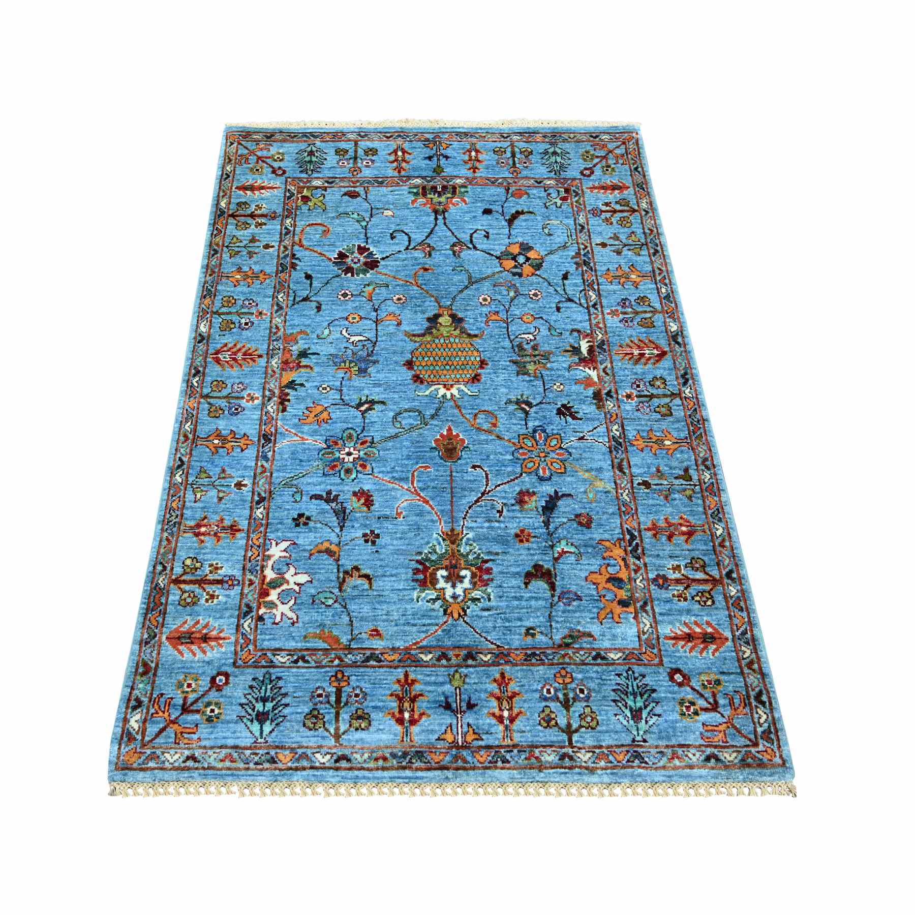 Tribal-Geometric-Hand-Knotted-Rug-109880
