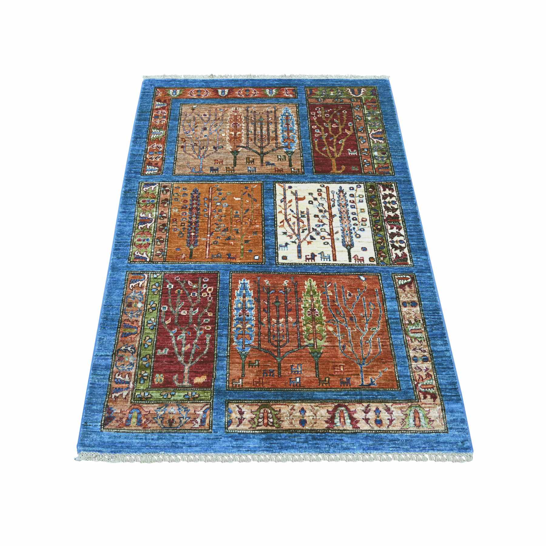 Tribal-Geometric-Hand-Knotted-Rug-109885