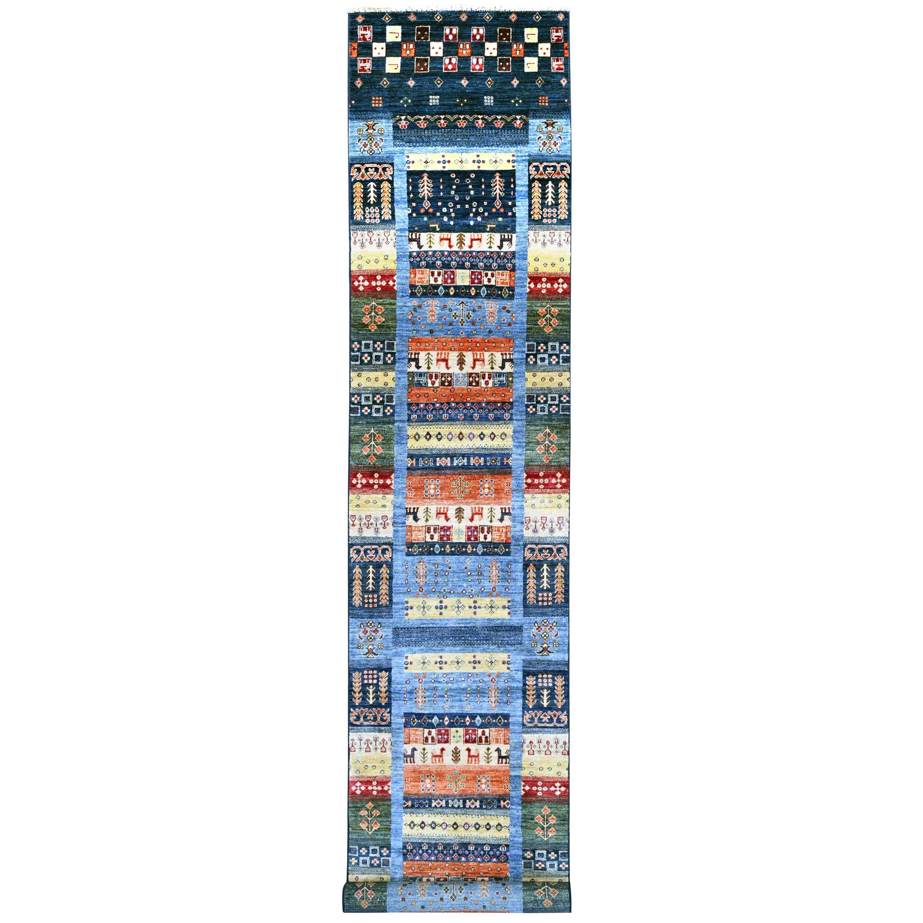 Tribal-Geometric-Hand-Knotted-Rug-109980