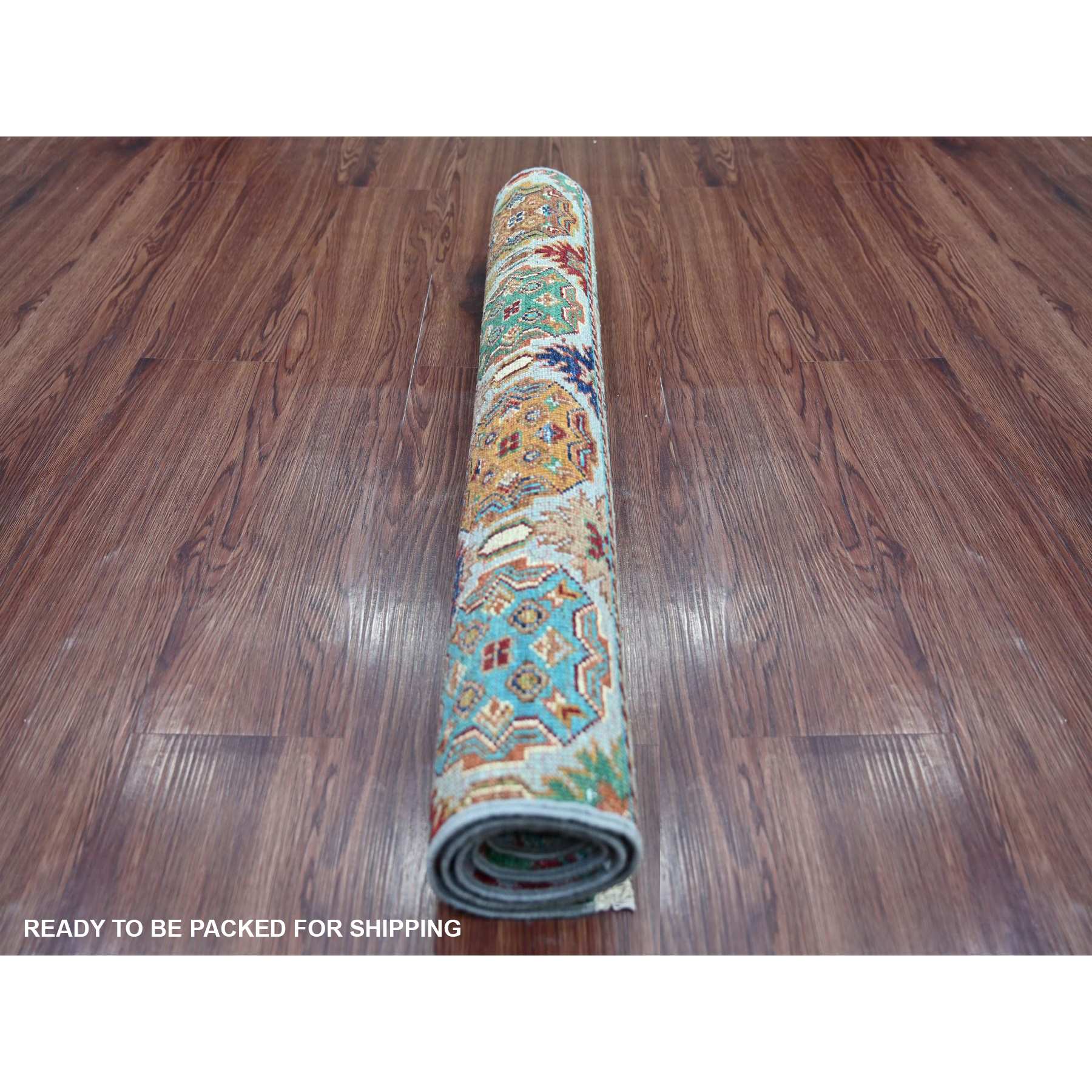 Tribal-Geometric-Hand-Knotted-Rug-109990