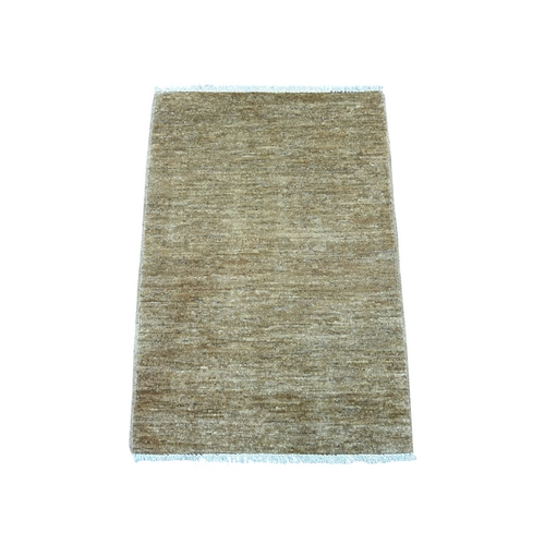Almond Brown, Plain Solid Pattern, Hand Knotted, Hand Spun Ghazni Wool, Lush and Plush, Mat, Sample, Oriental 