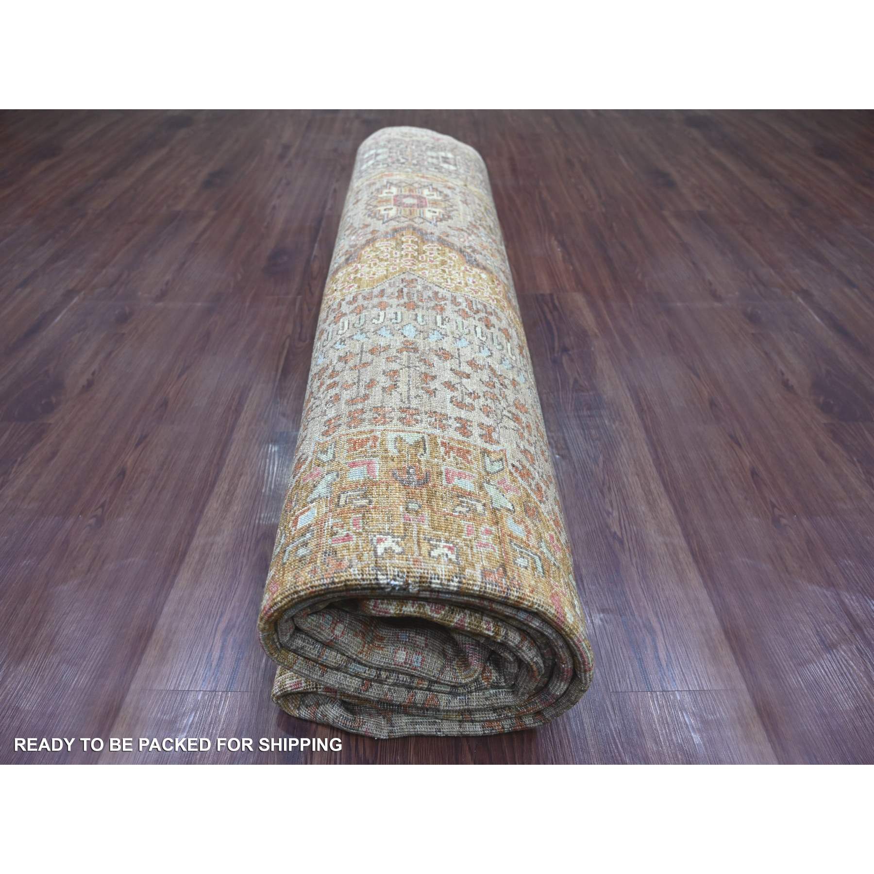 Light Brown, 14th Century Mamluk Dynasty Pattern with Star Medallion ...