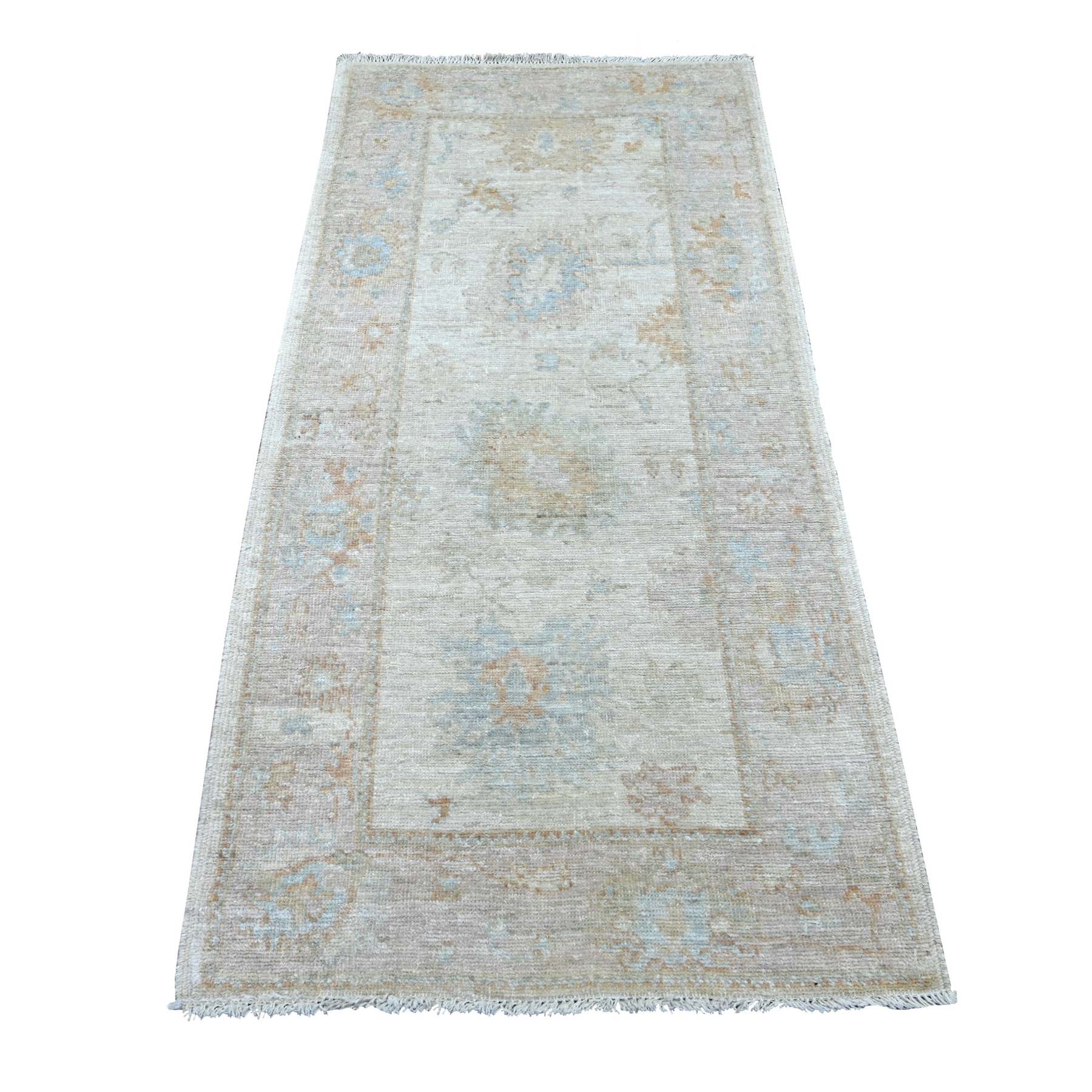 Oushak-And-Peshawar-Hand-Knotted-Rug-110140