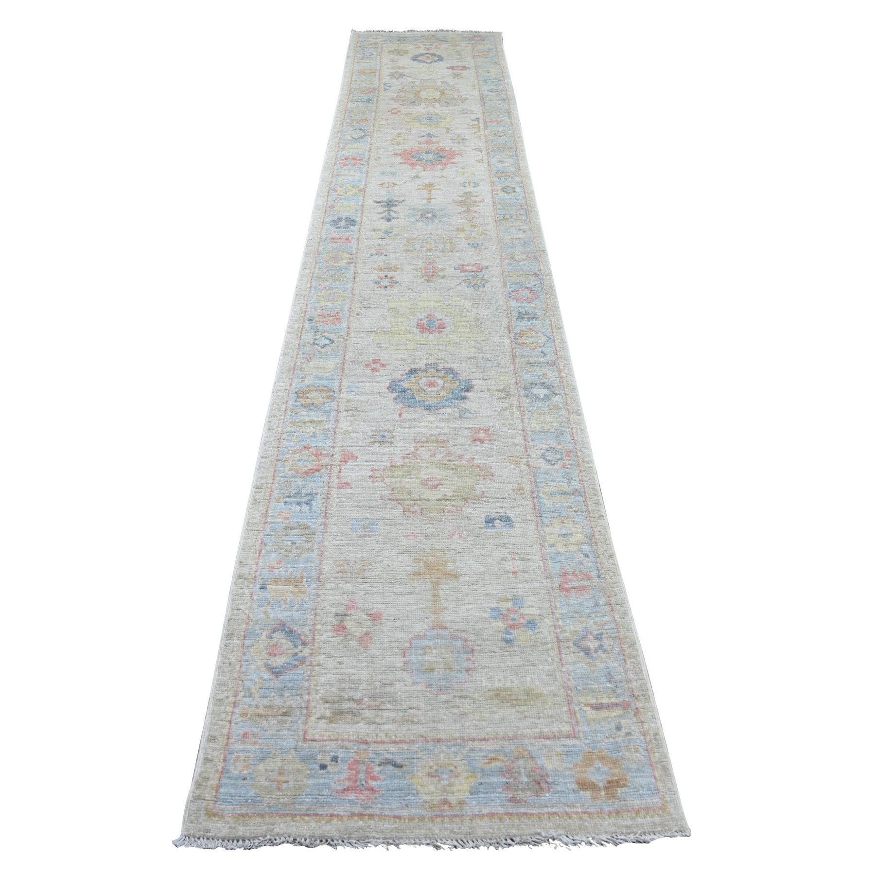Oushak-And-Peshawar-Hand-Knotted-Rug-110145