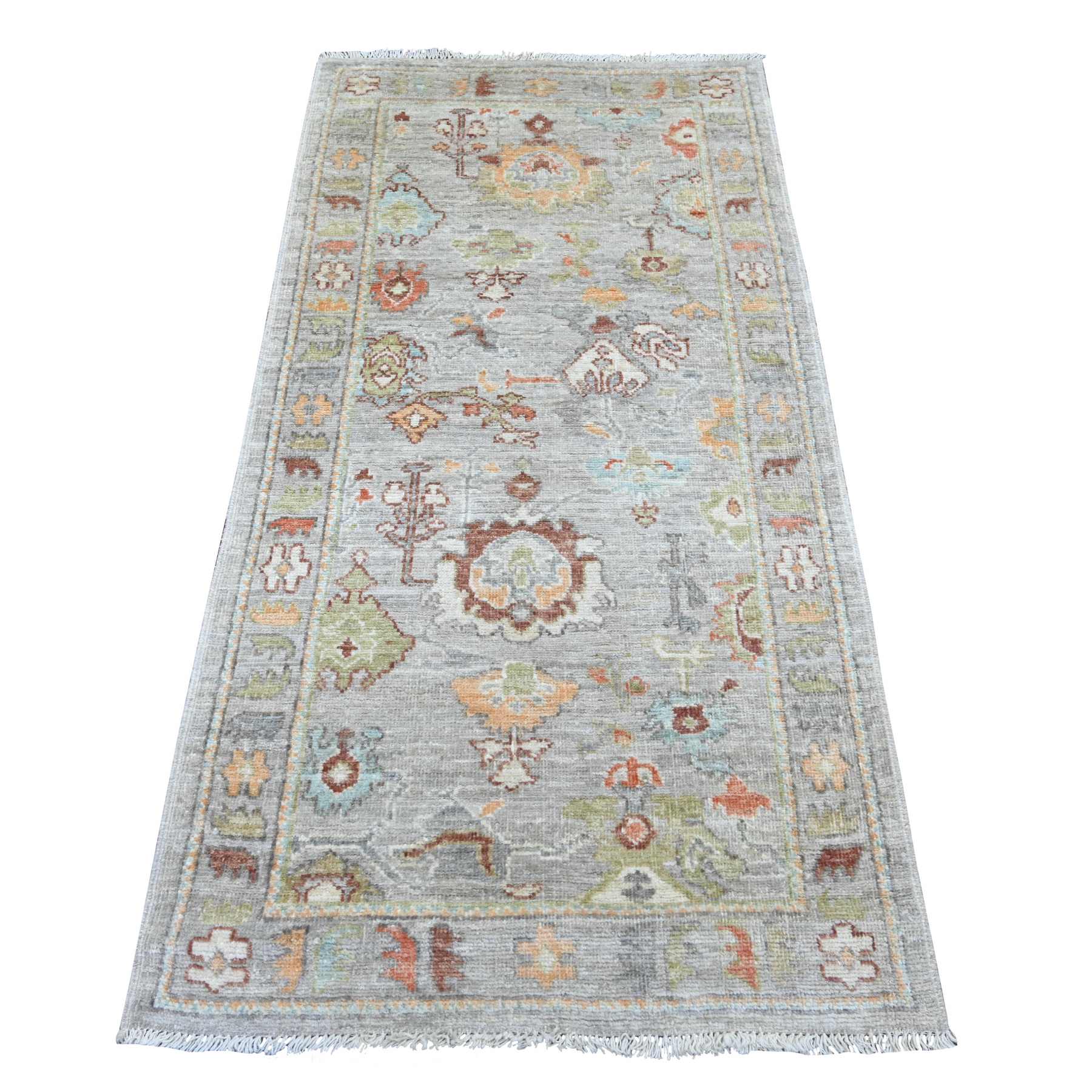 Oushak-And-Peshawar-Hand-Knotted-Rug-110285