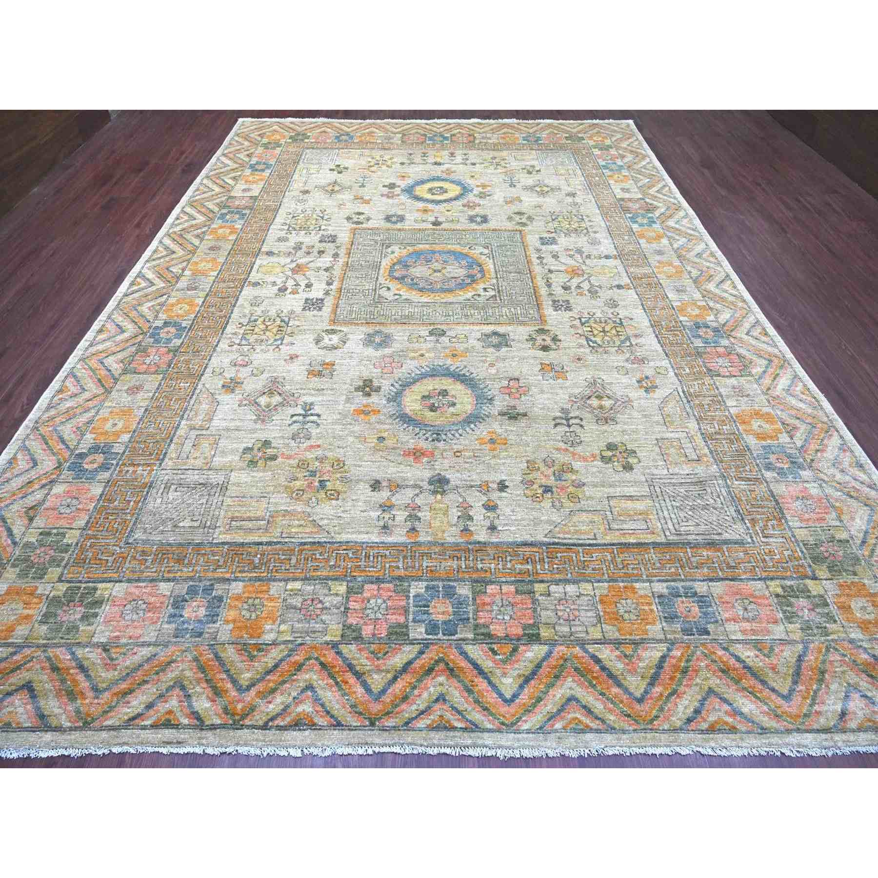 Oushak-And-Peshawar-Hand-Knotted-Rug-110565
