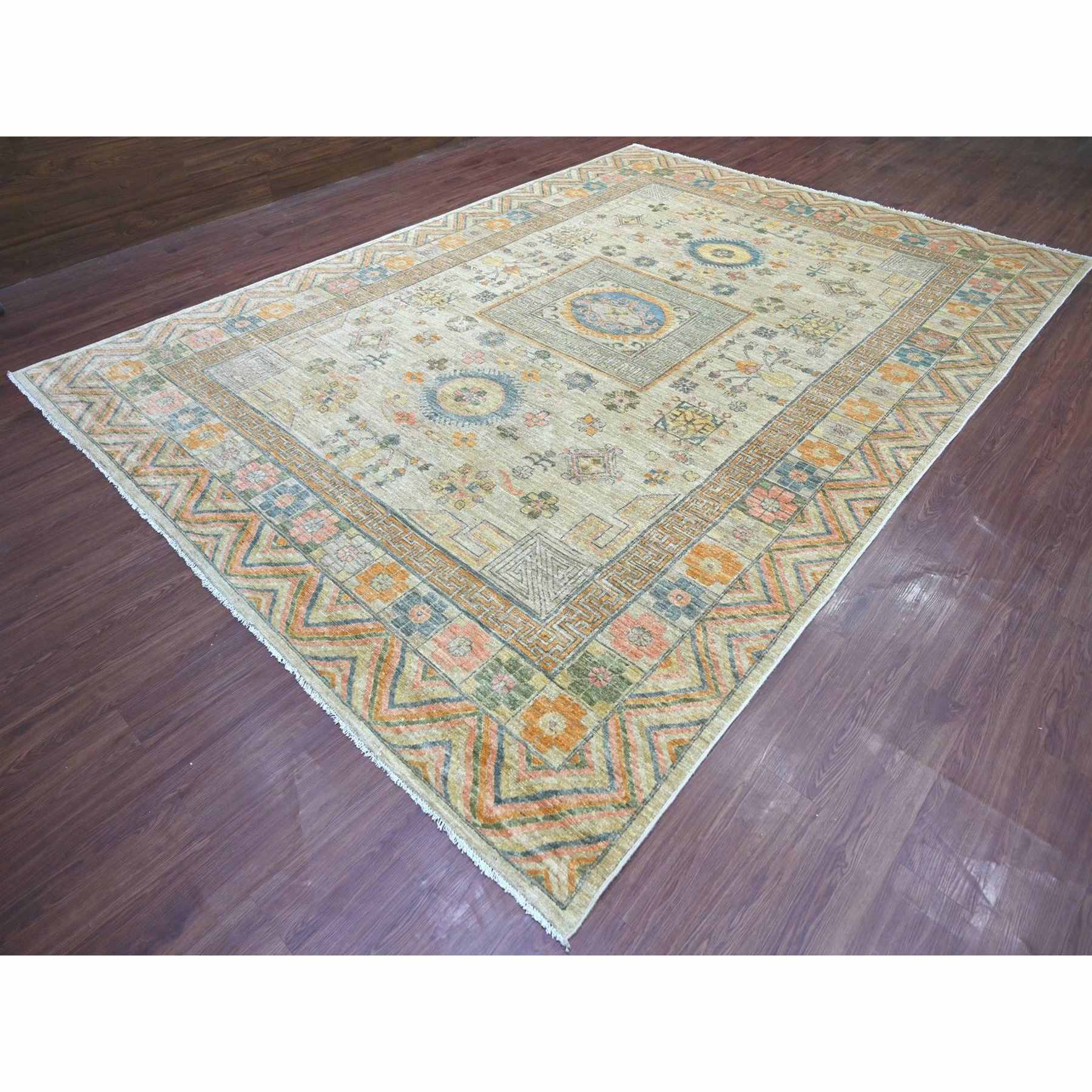 Oushak-And-Peshawar-Hand-Knotted-Rug-110565