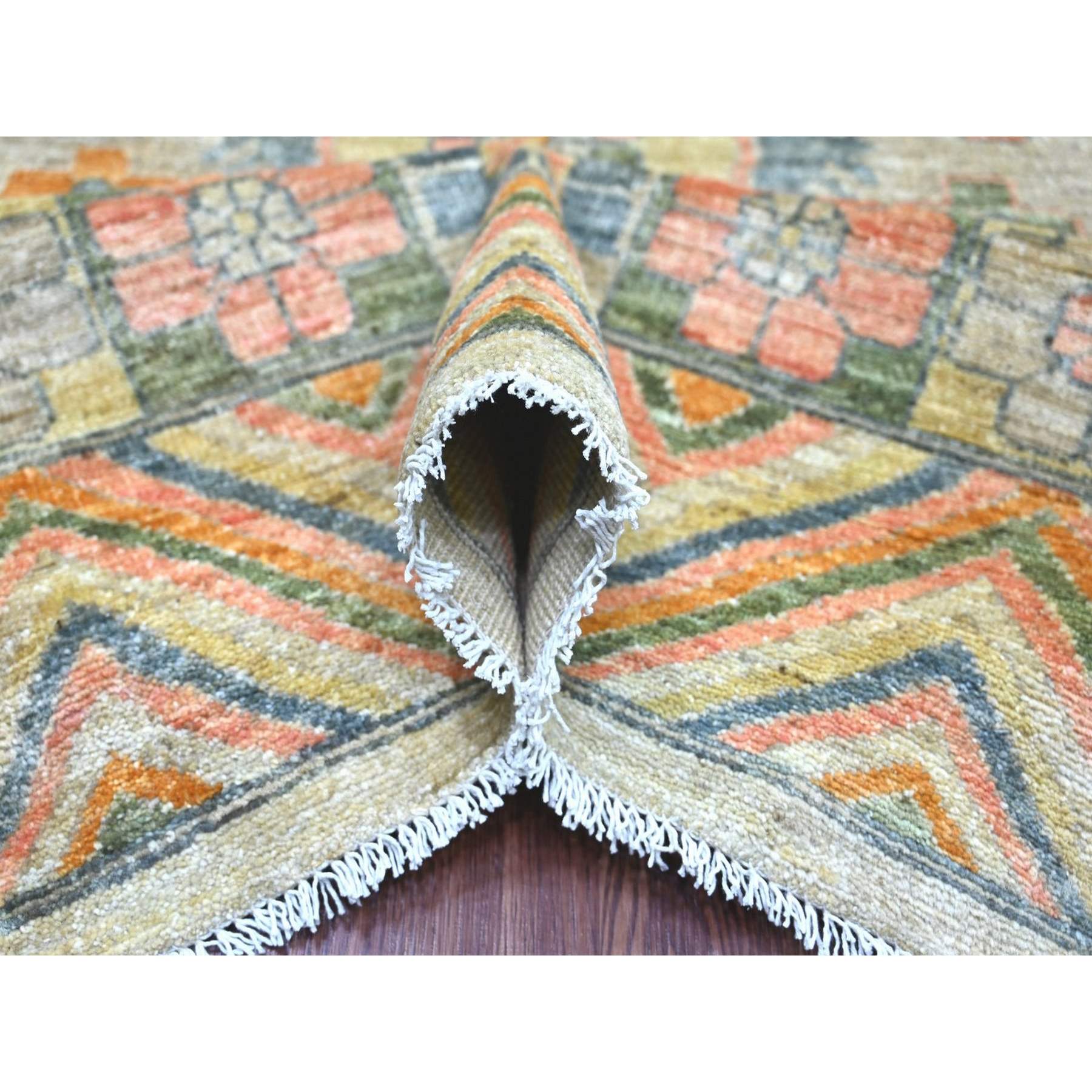 Oushak-And-Peshawar-Hand-Knotted-Rug-110565