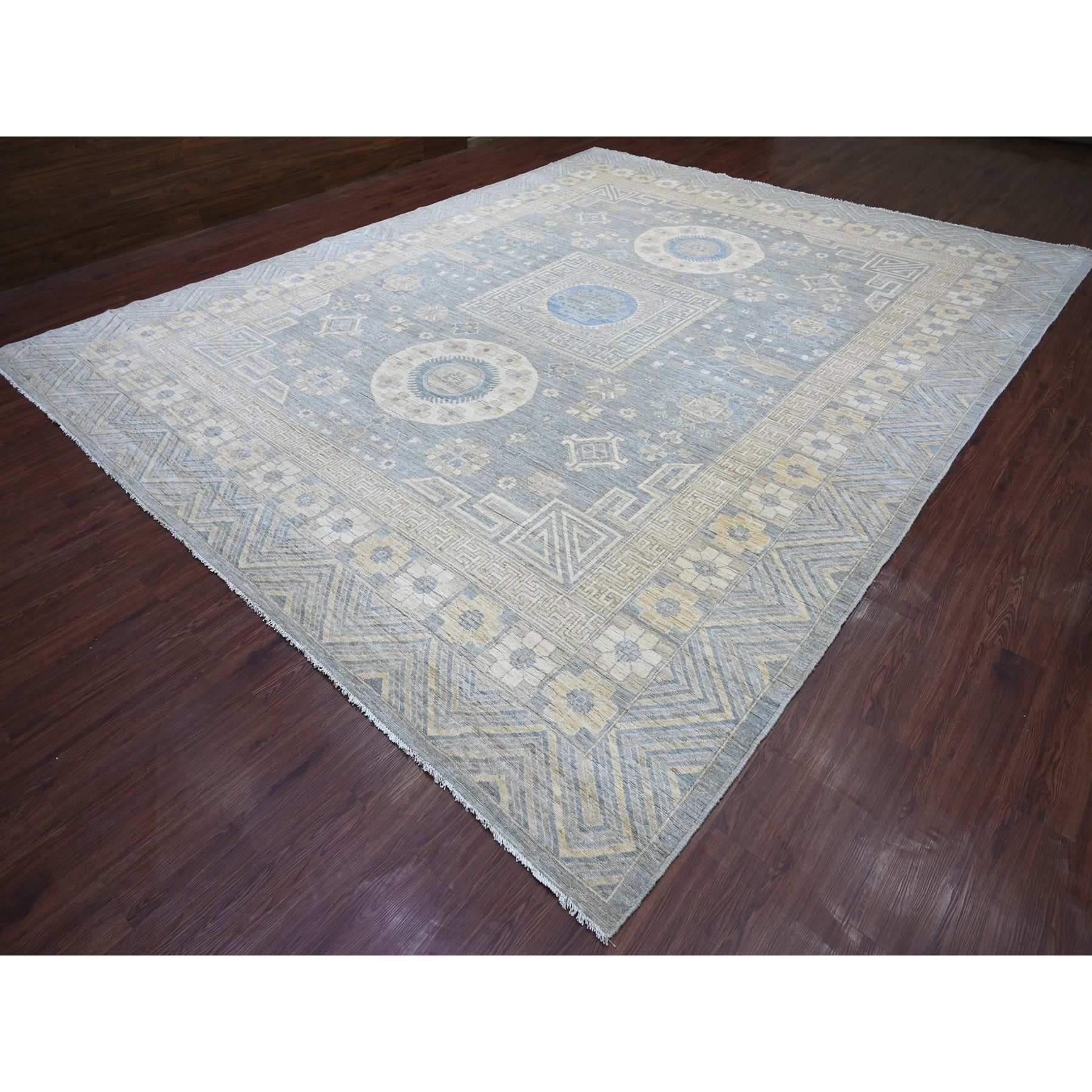 Oushak-And-Peshawar-Hand-Knotted-Rug-110595