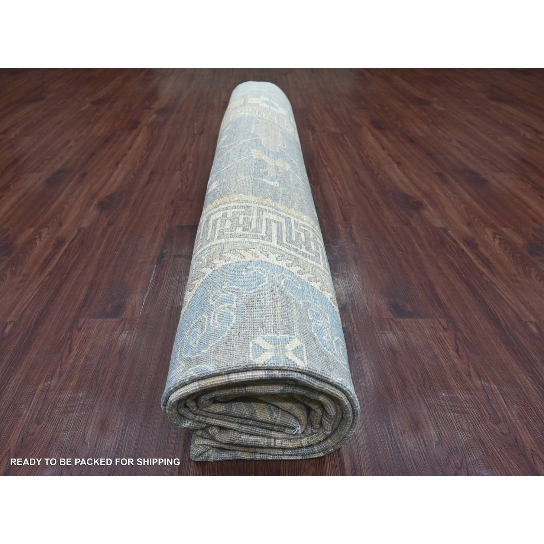 Oushak-And-Peshawar-Hand-Knotted-Rug-110595