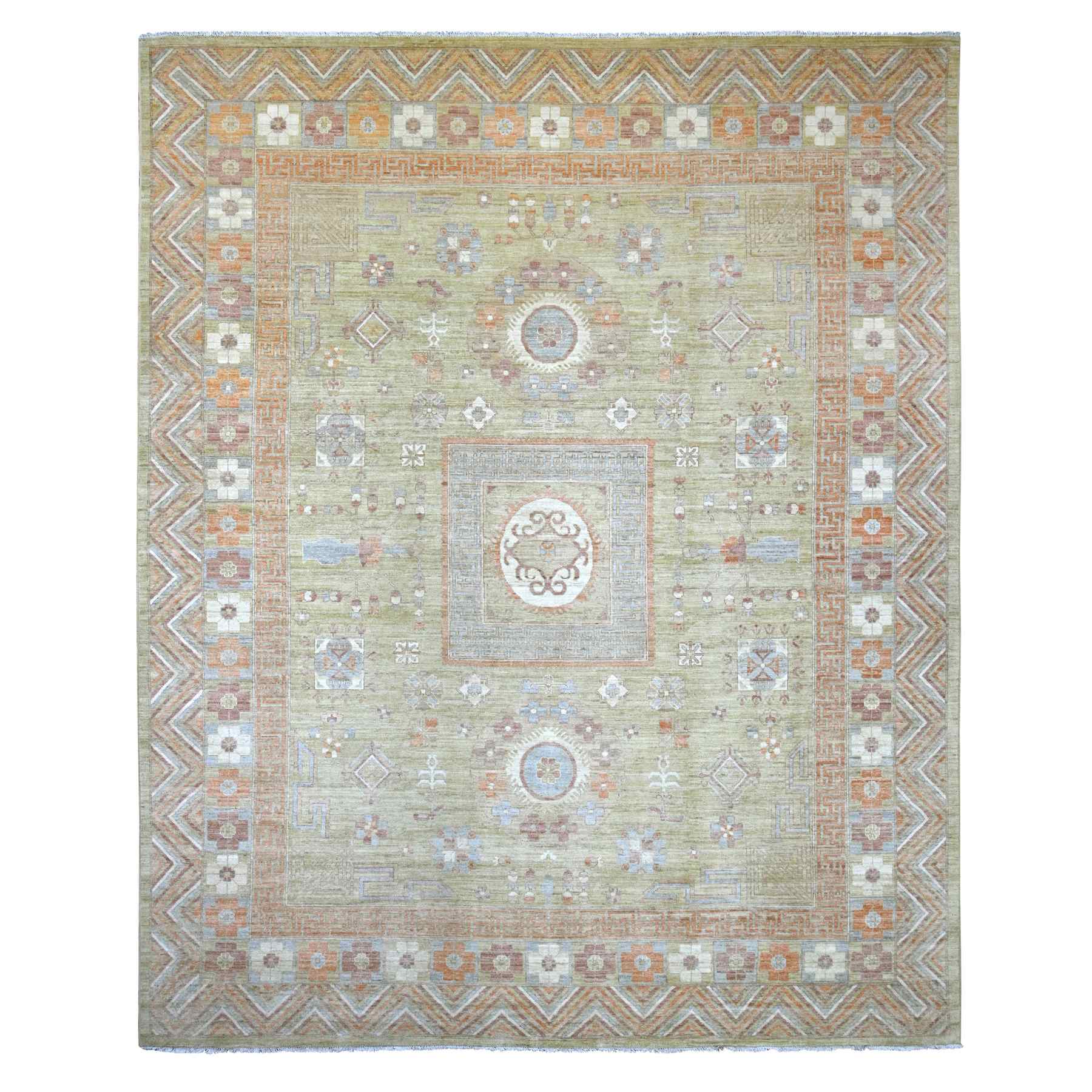 Oushak-And-Peshawar-Hand-Knotted-Rug-110600