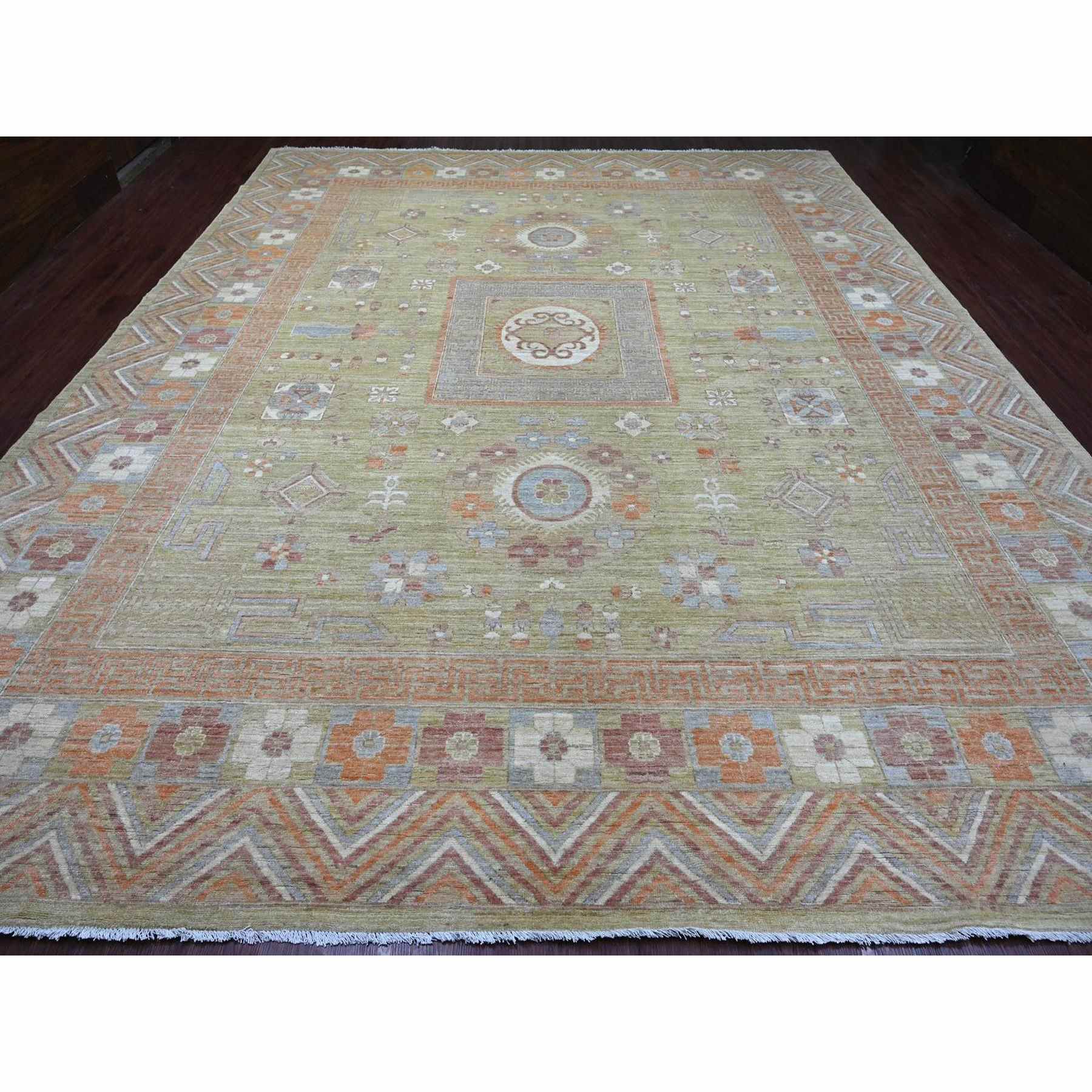 Oushak-And-Peshawar-Hand-Knotted-Rug-110600