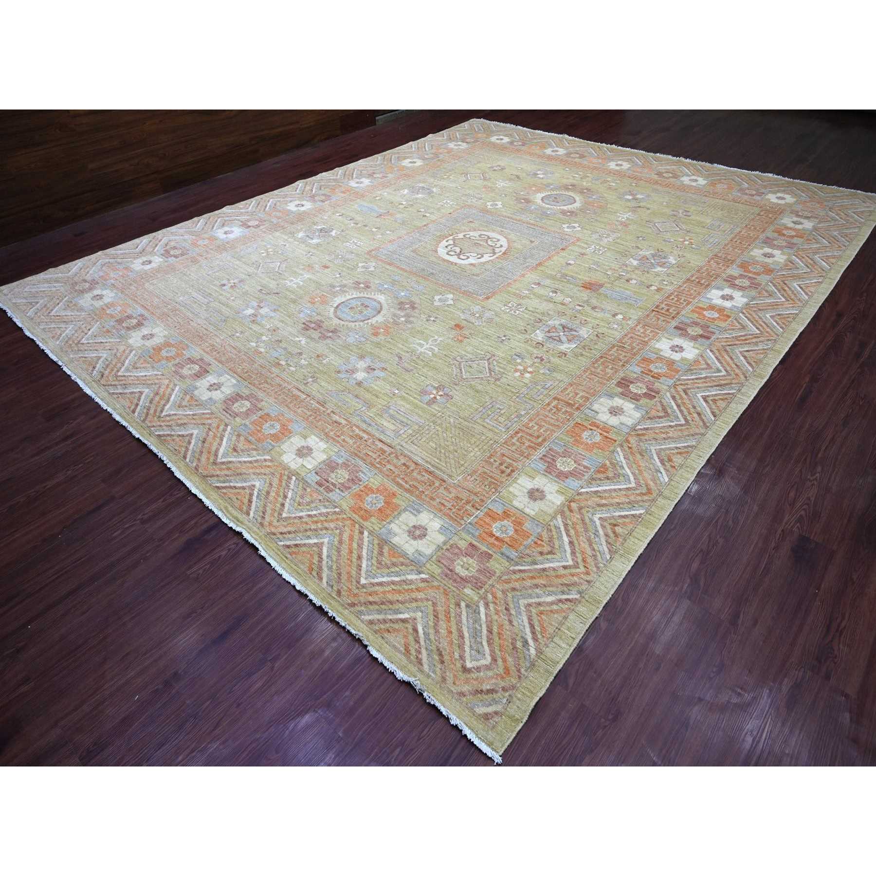 Oushak-And-Peshawar-Hand-Knotted-Rug-110600