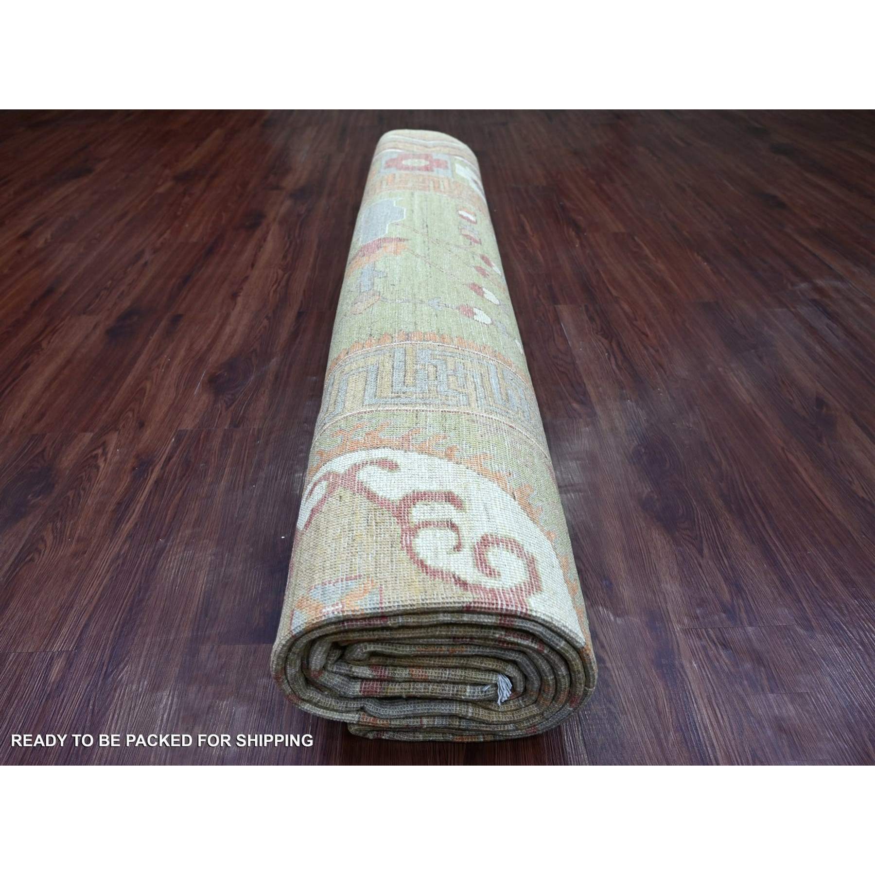 Oushak-And-Peshawar-Hand-Knotted-Rug-110600